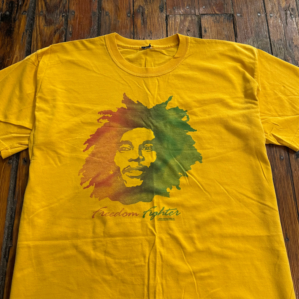 Y2K Bob Marley Freedom Fighter T-shirt Sz XL