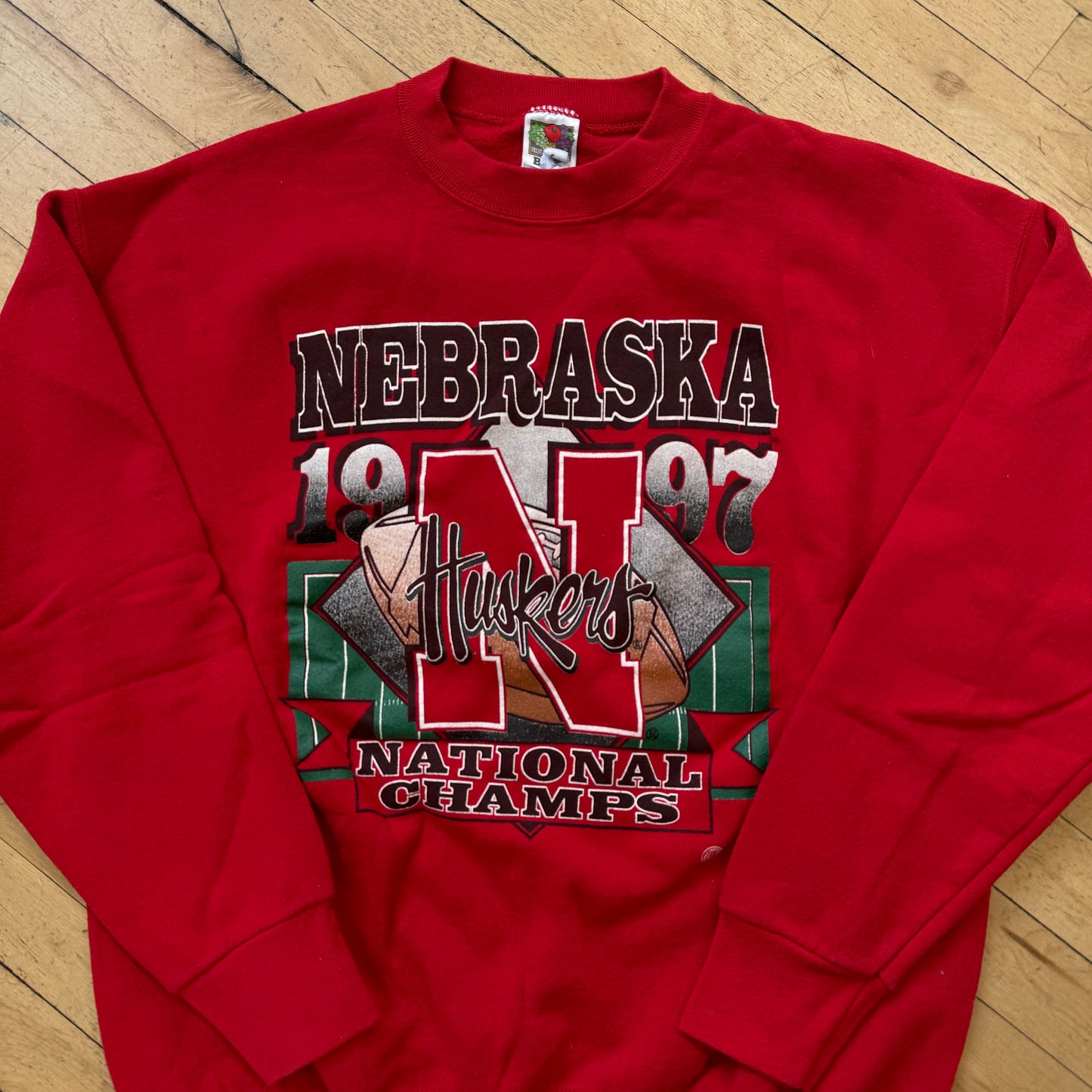 Vintage Nebraska Huskers Champions CrewNeck Sz L