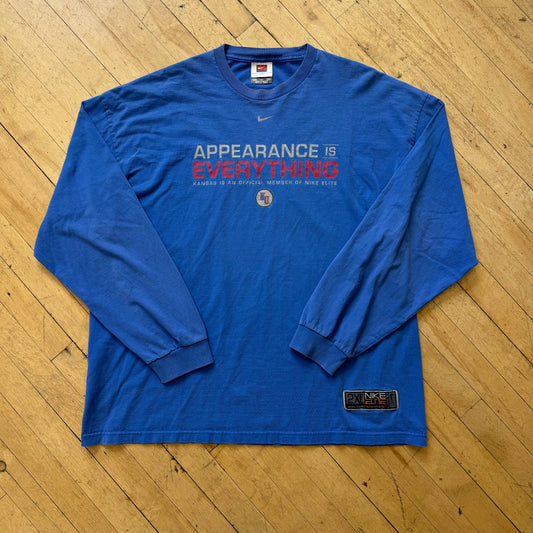 Vintage Nike Elite Kansas University T-shirt Sz XXL
