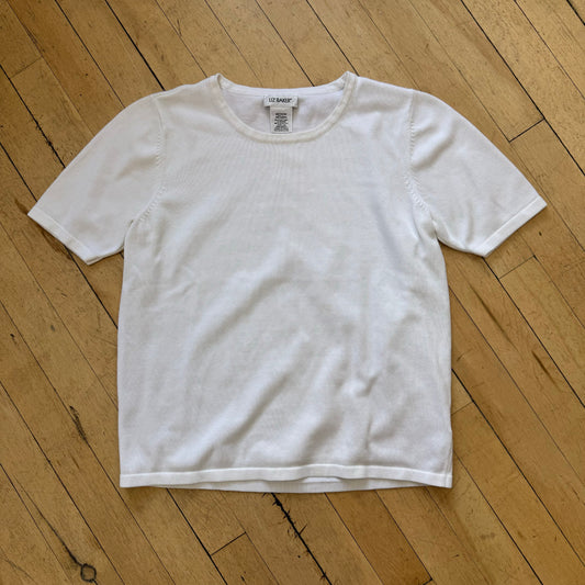 Vintage White Liz Baker T-shirt Sz M