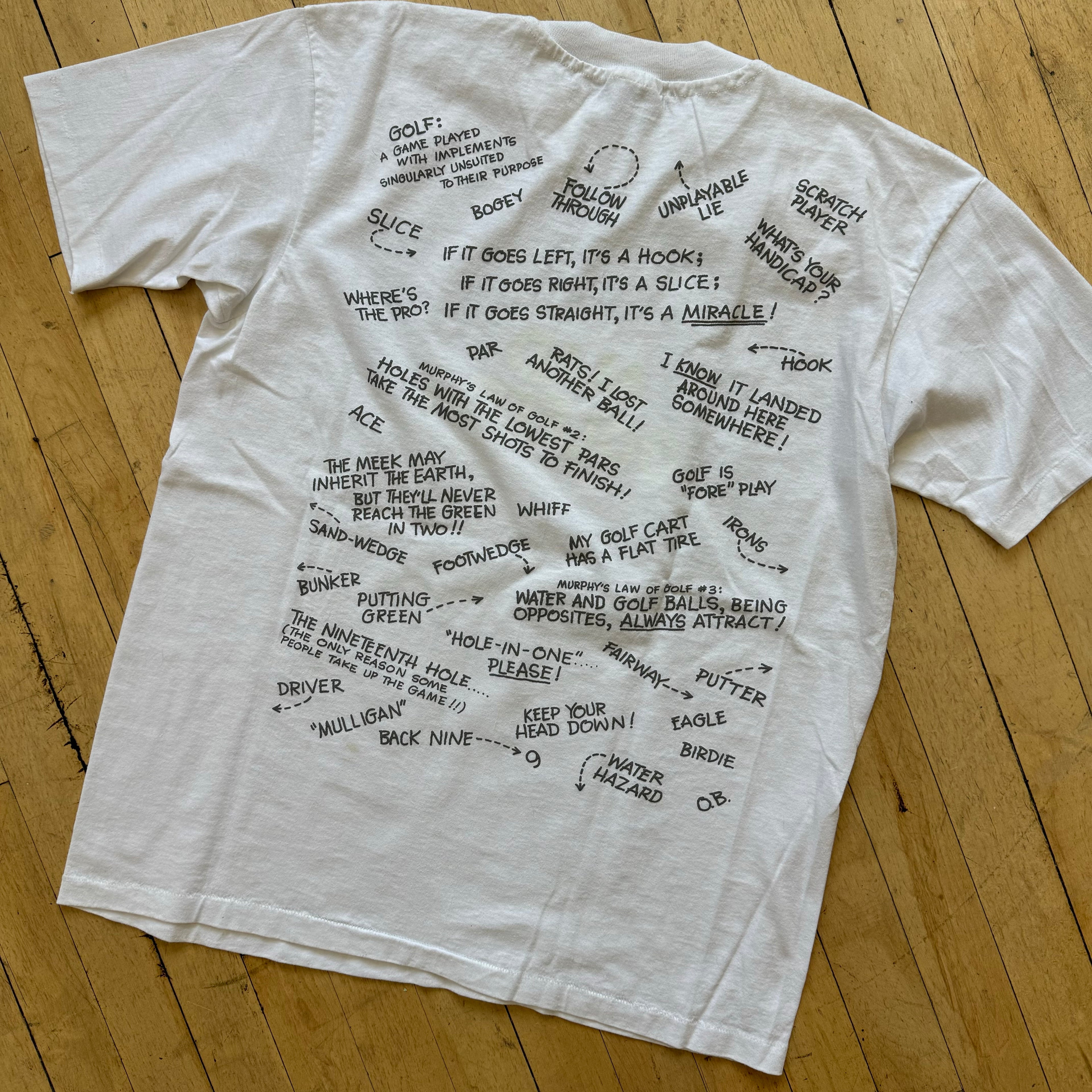 Vintage Mad Golfer AOP T-shirt Sz L