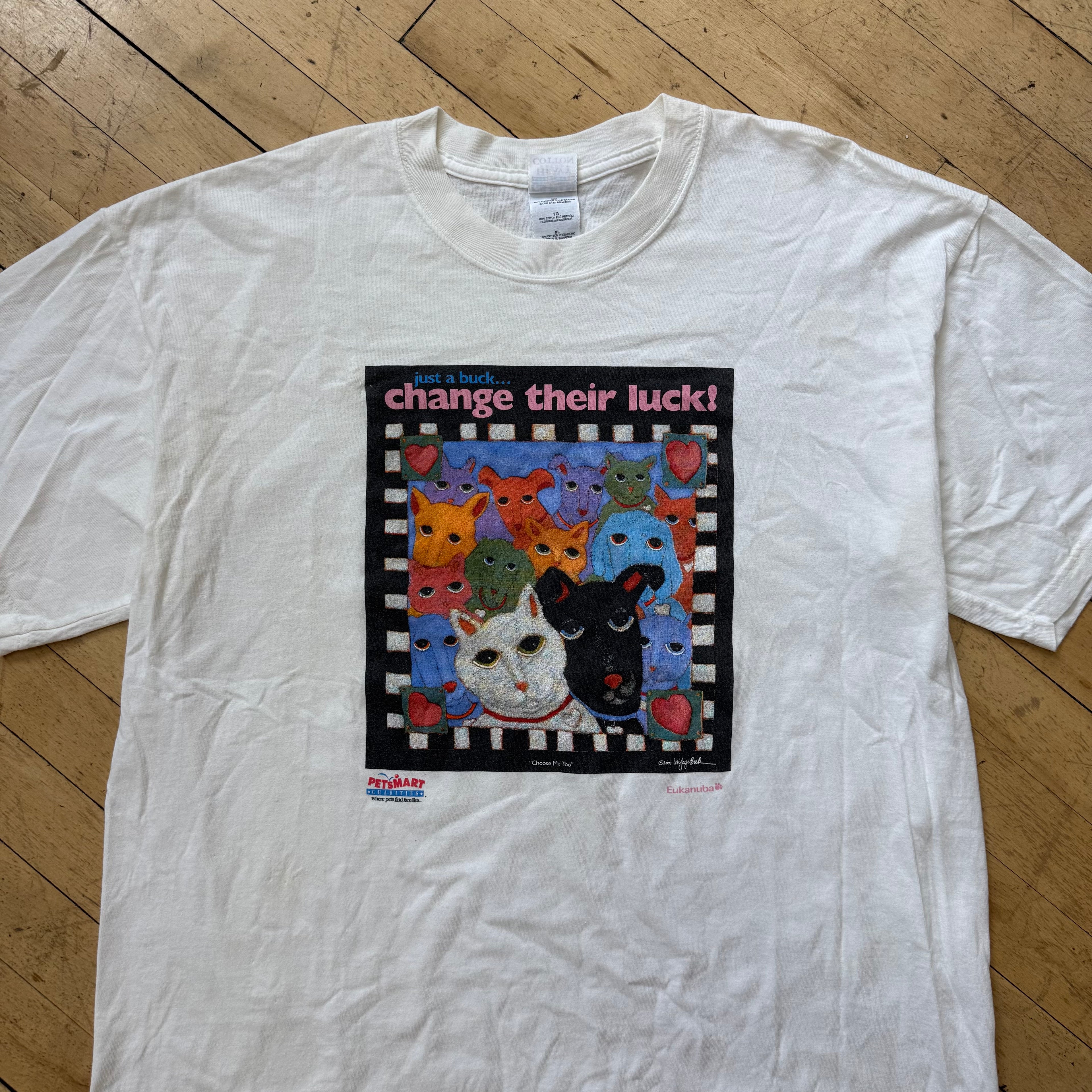 Vintage Pet Smart Give a Buck T-shirt Sz XL