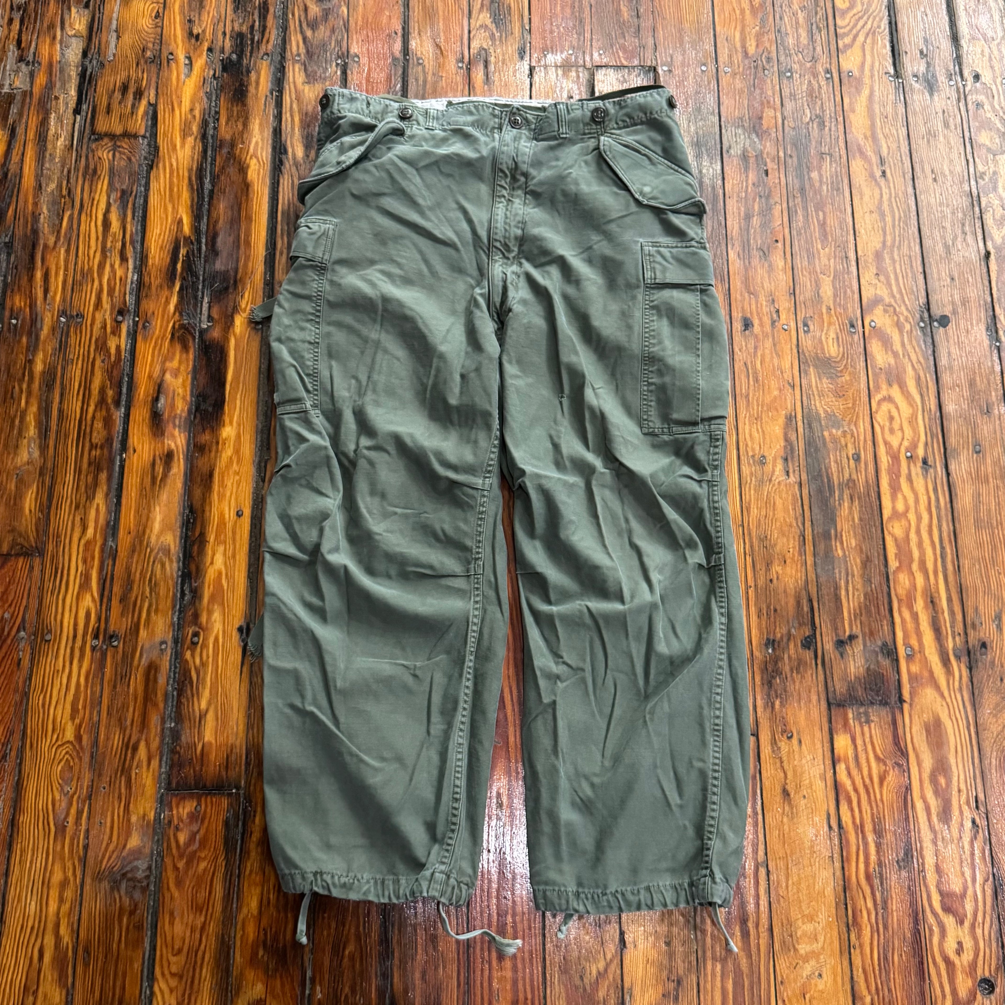 Vintage Army Green Baggy Cargo Pants Sz 36