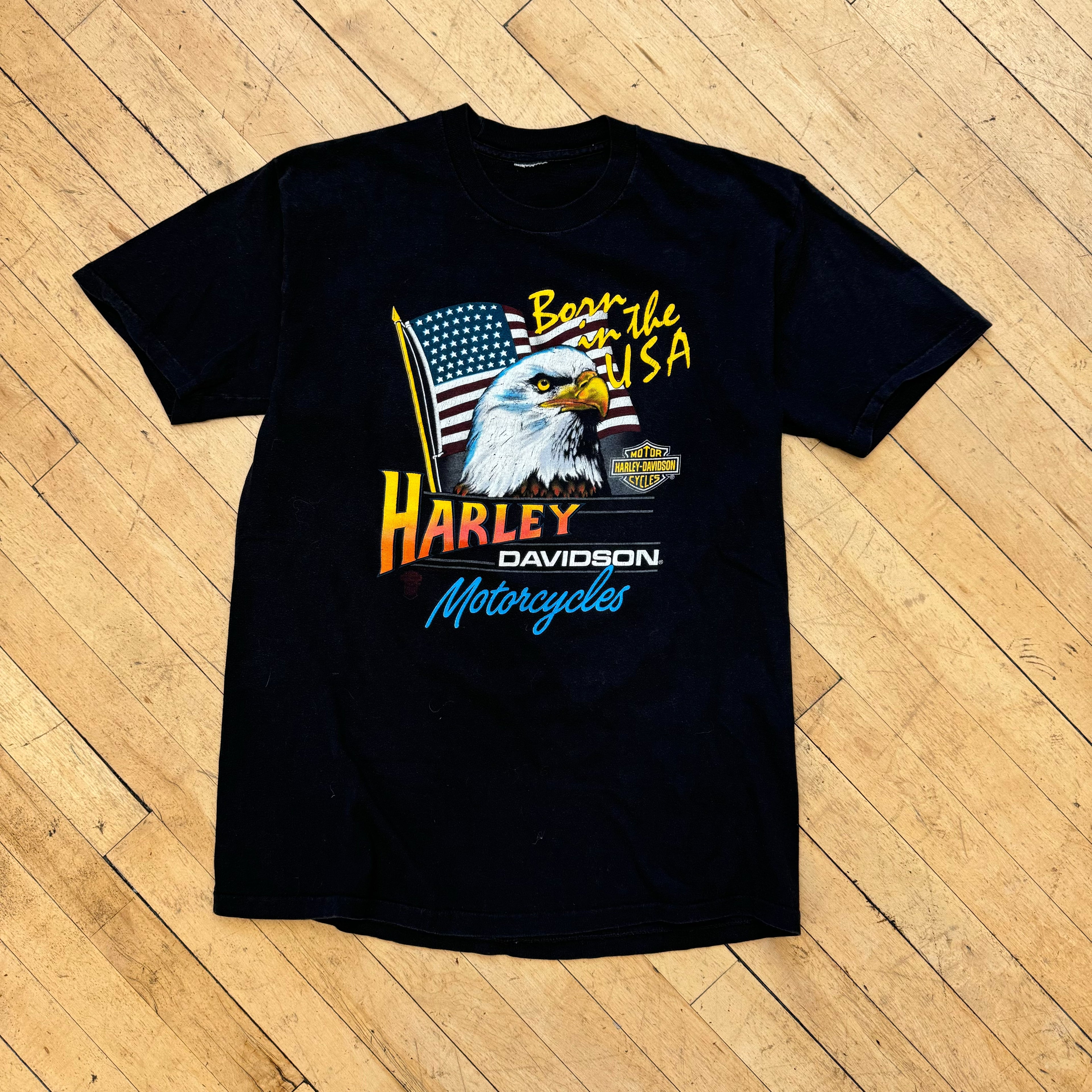Vintage Harley Born In The USA T-shirt Sz L