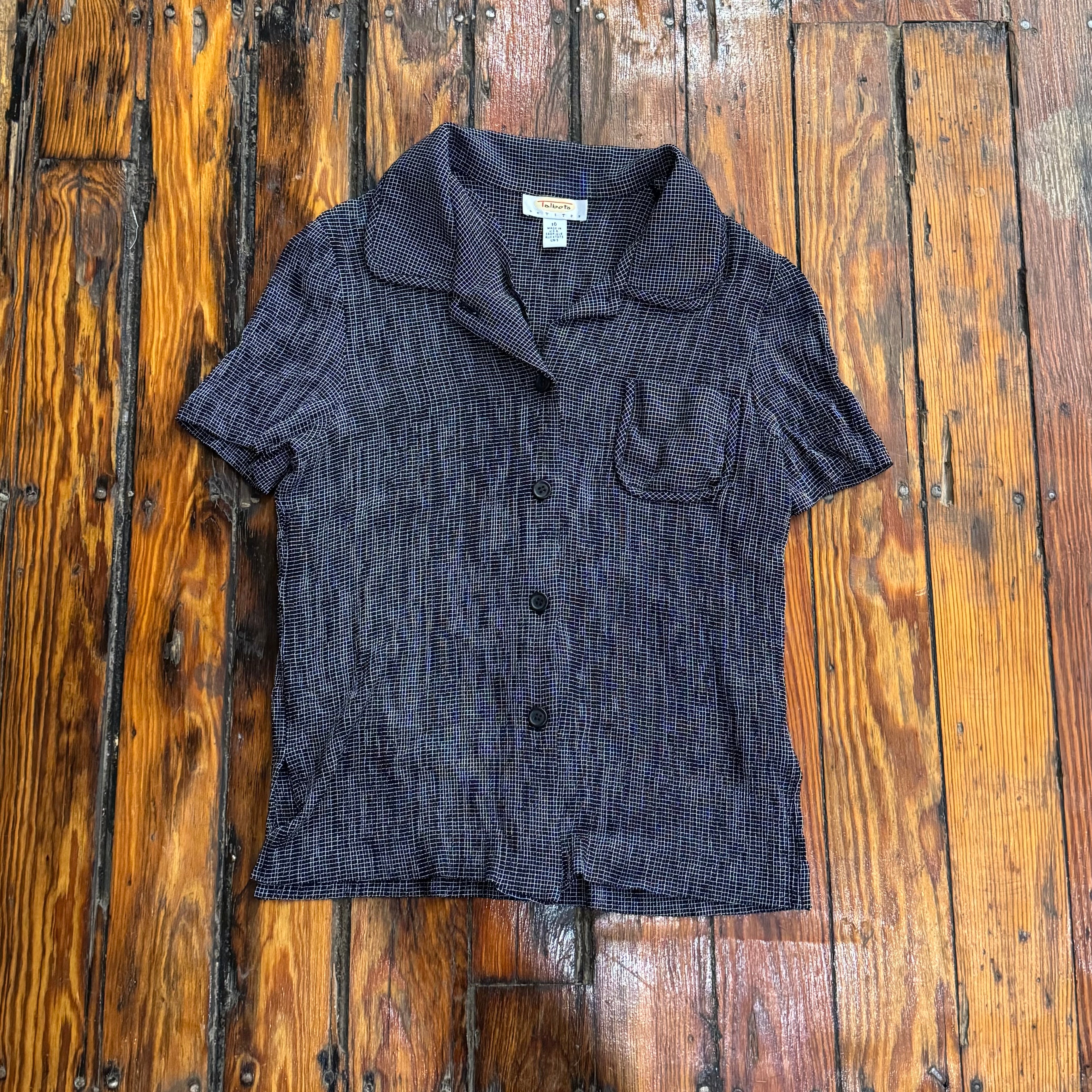 Vintage Talbots Button up Top Sz S