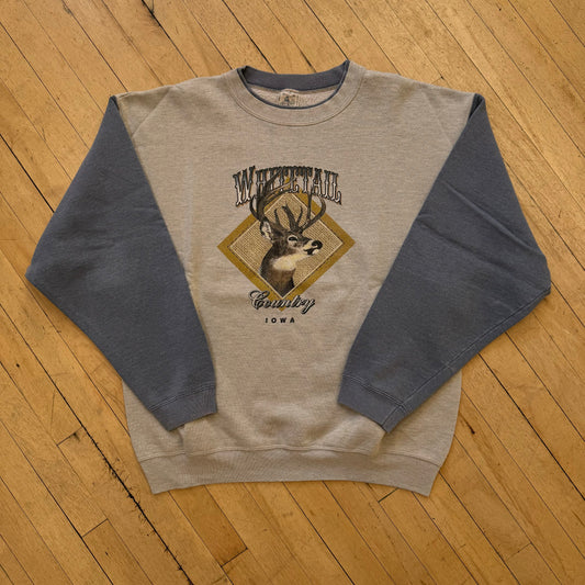 Vintage Two Tone Whitetail County Crewneck Sz XL