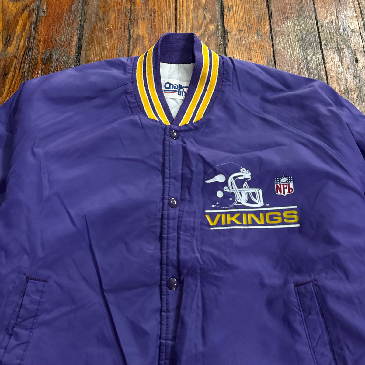 Vintage Minnesota Vikings Bomber Jacket Sz L