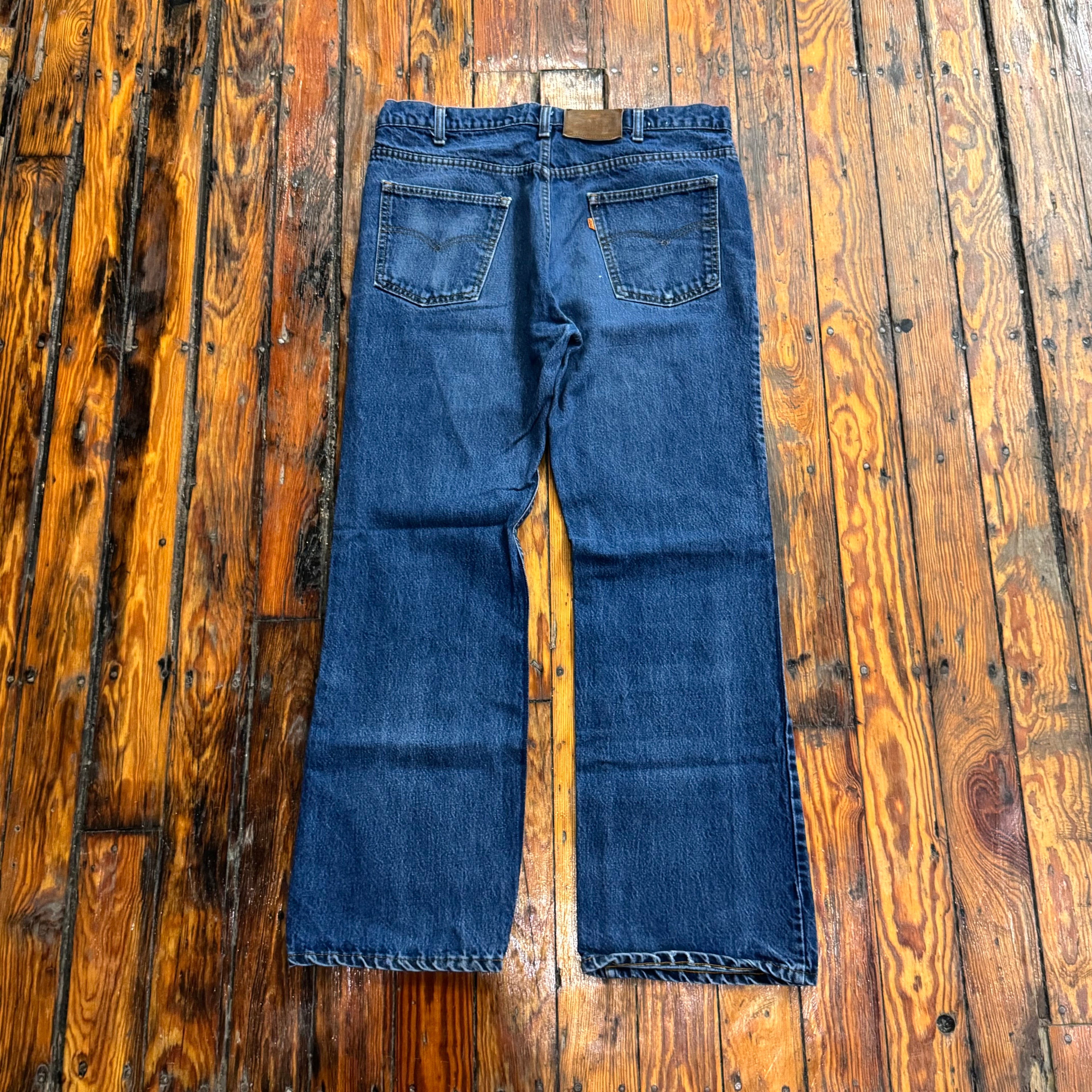 Vintage Orange Tab Denim Jeans Sz 32x32