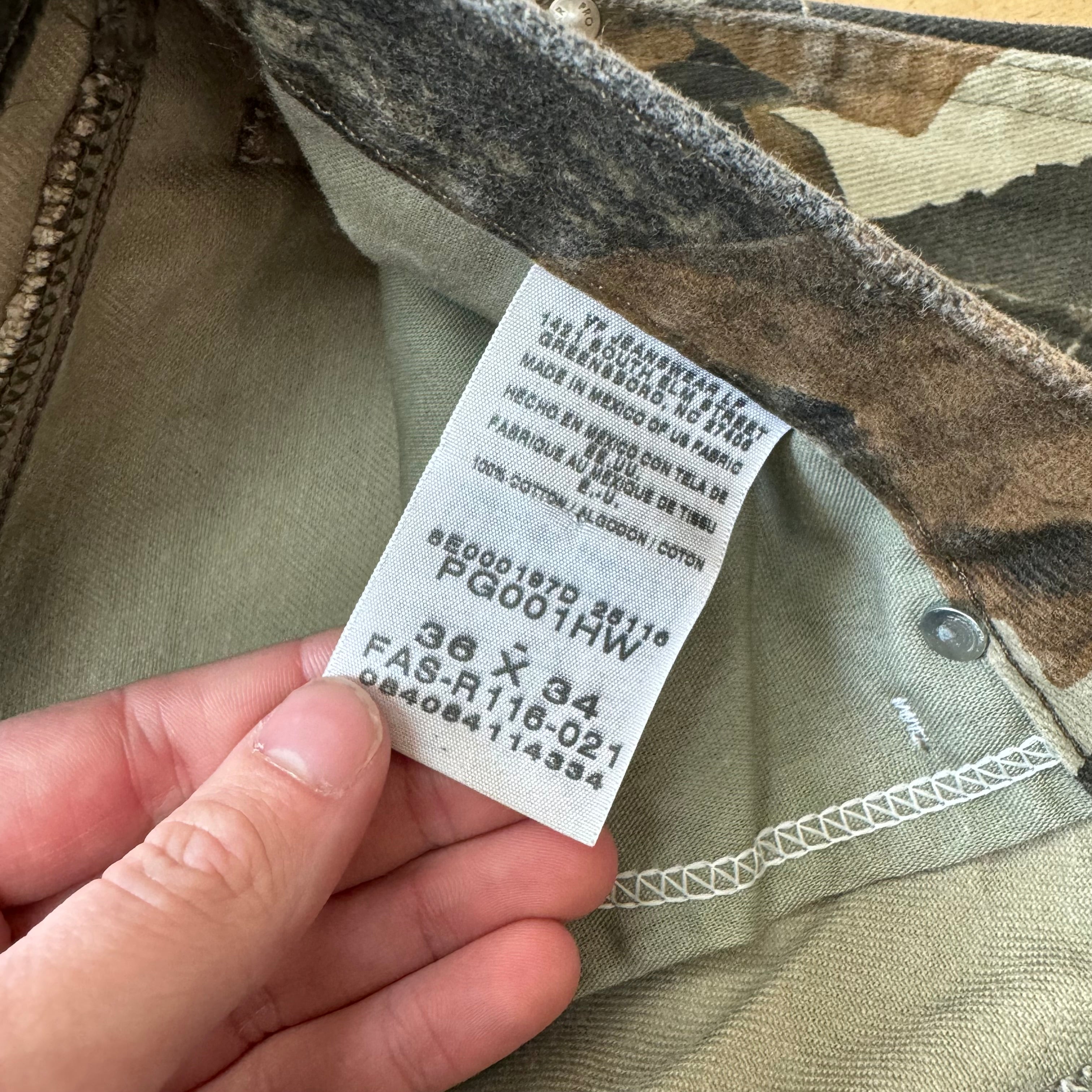 Vintage Wrangler Camo Denim Jeans Sz 36x34