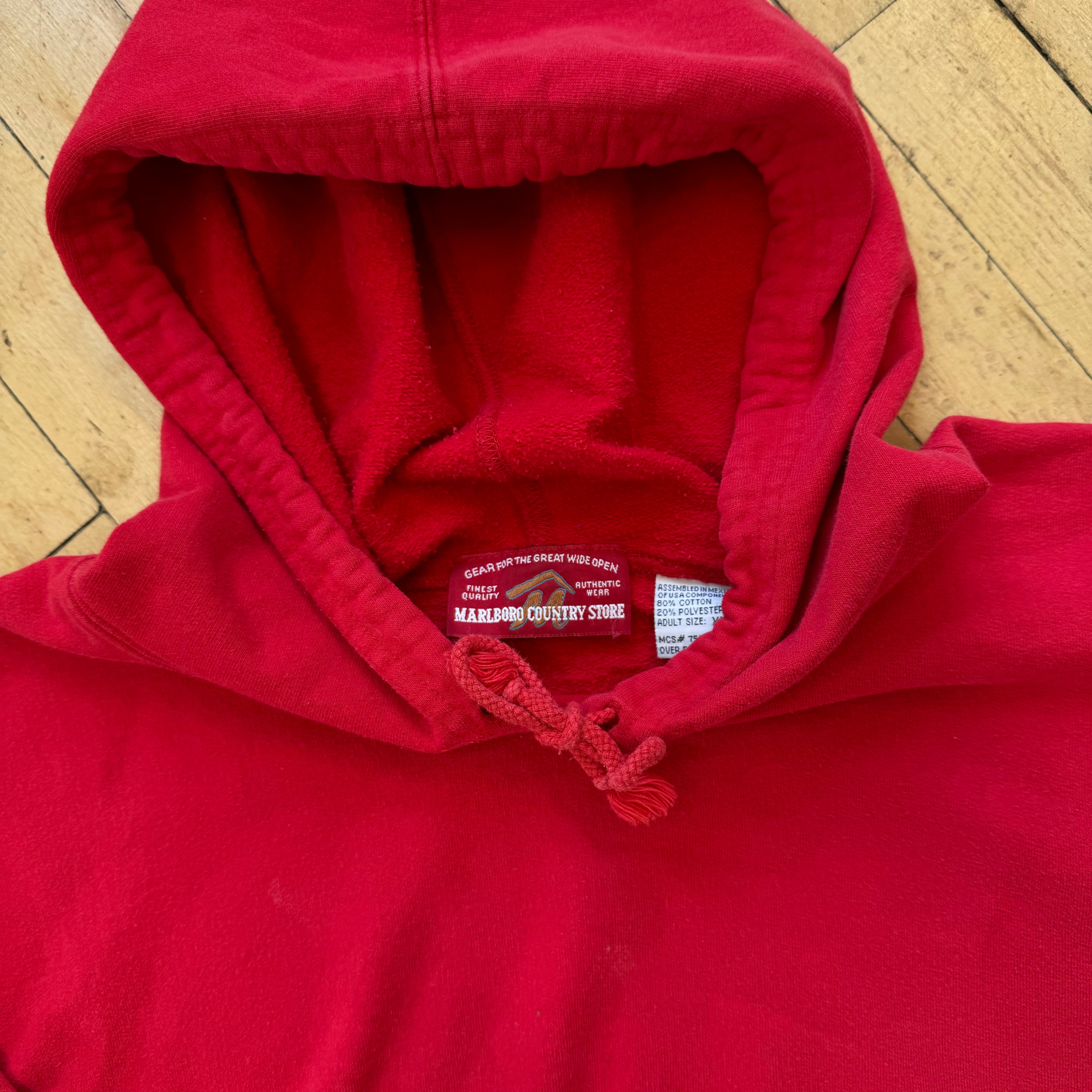 Vintage Marlboro Patch Hoodie Sz L