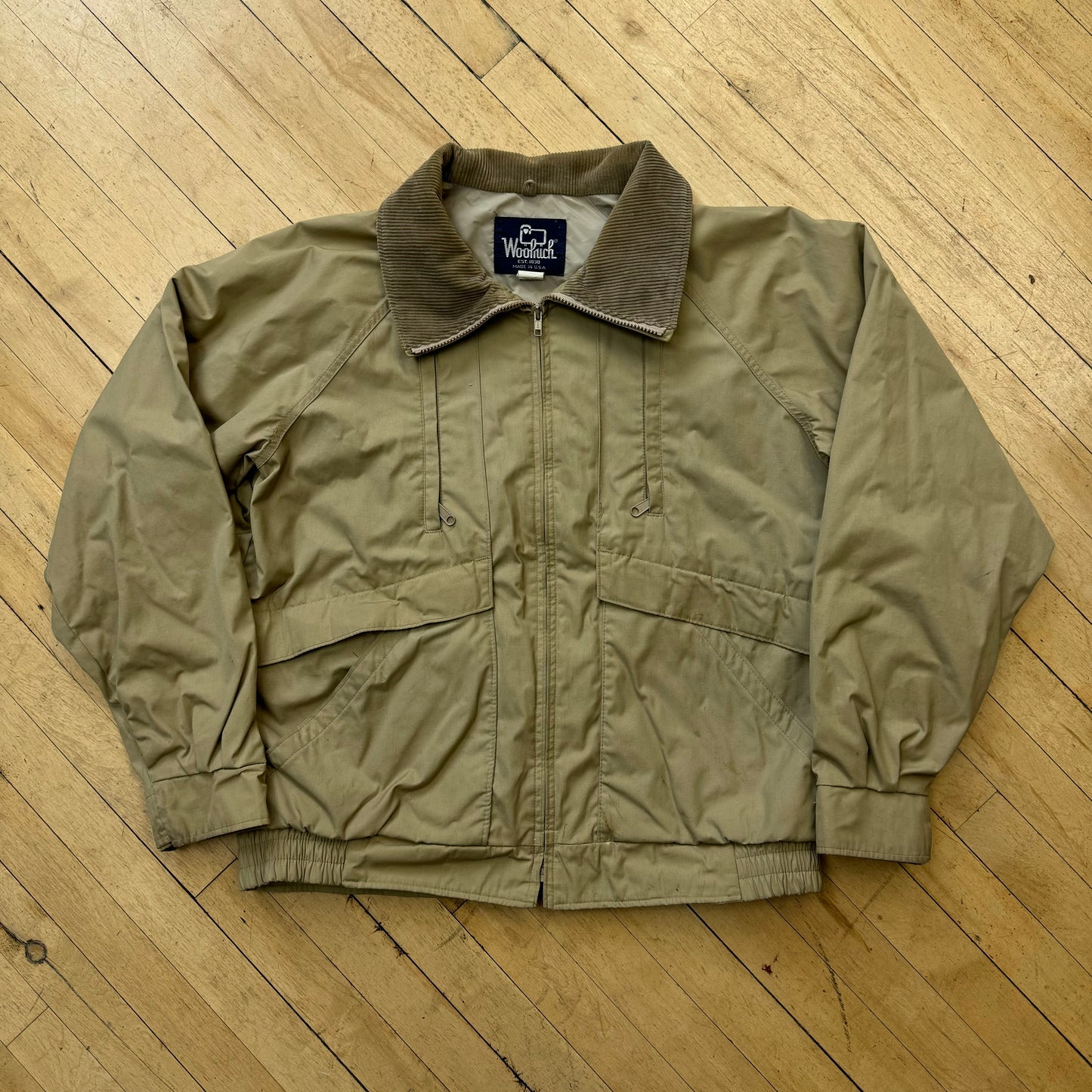 Vintage WoolRich Pocket Zip-Up Jacket Sz L