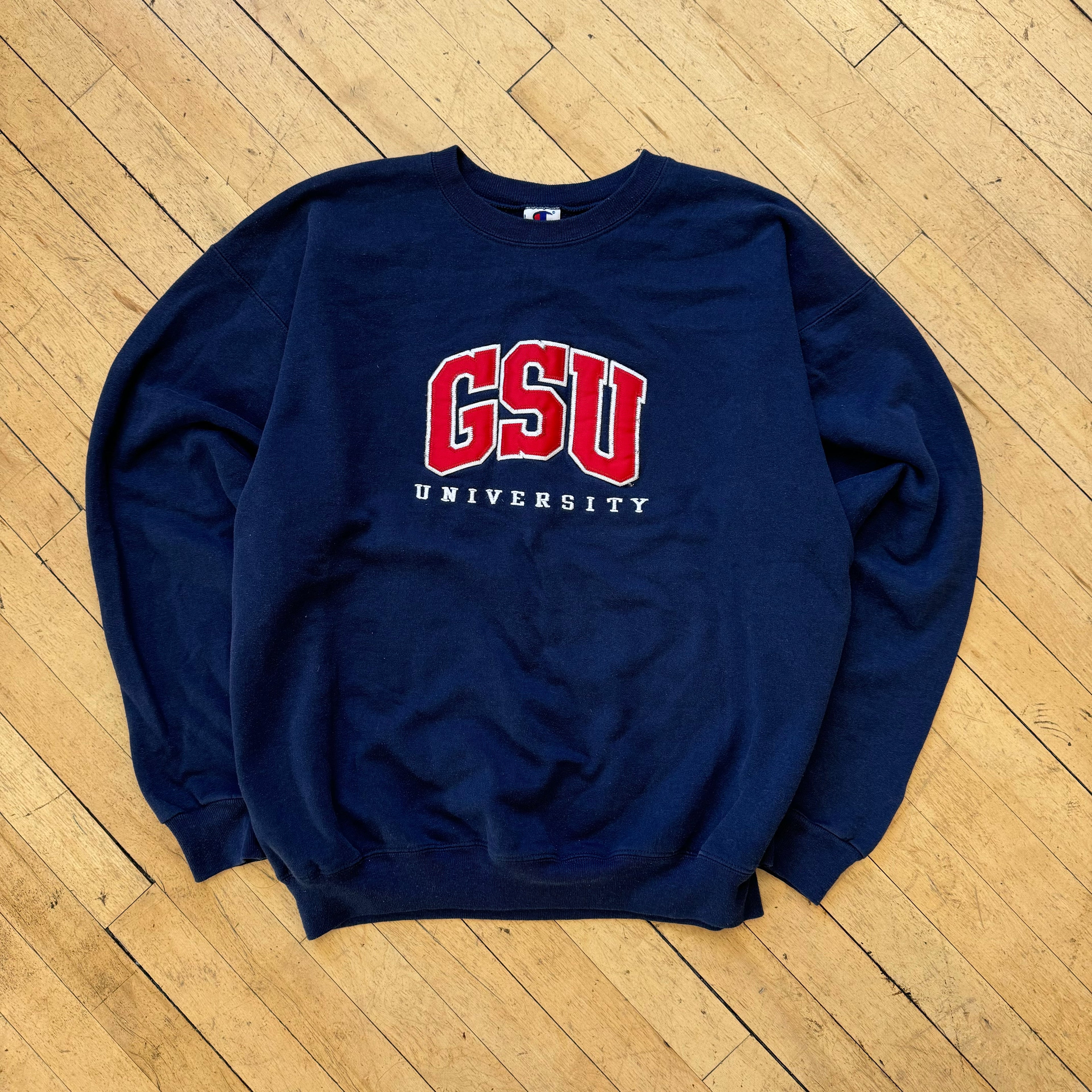 Vintage Champion GSU University CrewNeck Sz L