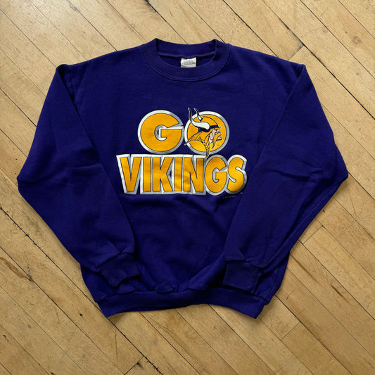 Vintage Go Vikings Crewneck Sz YTH L