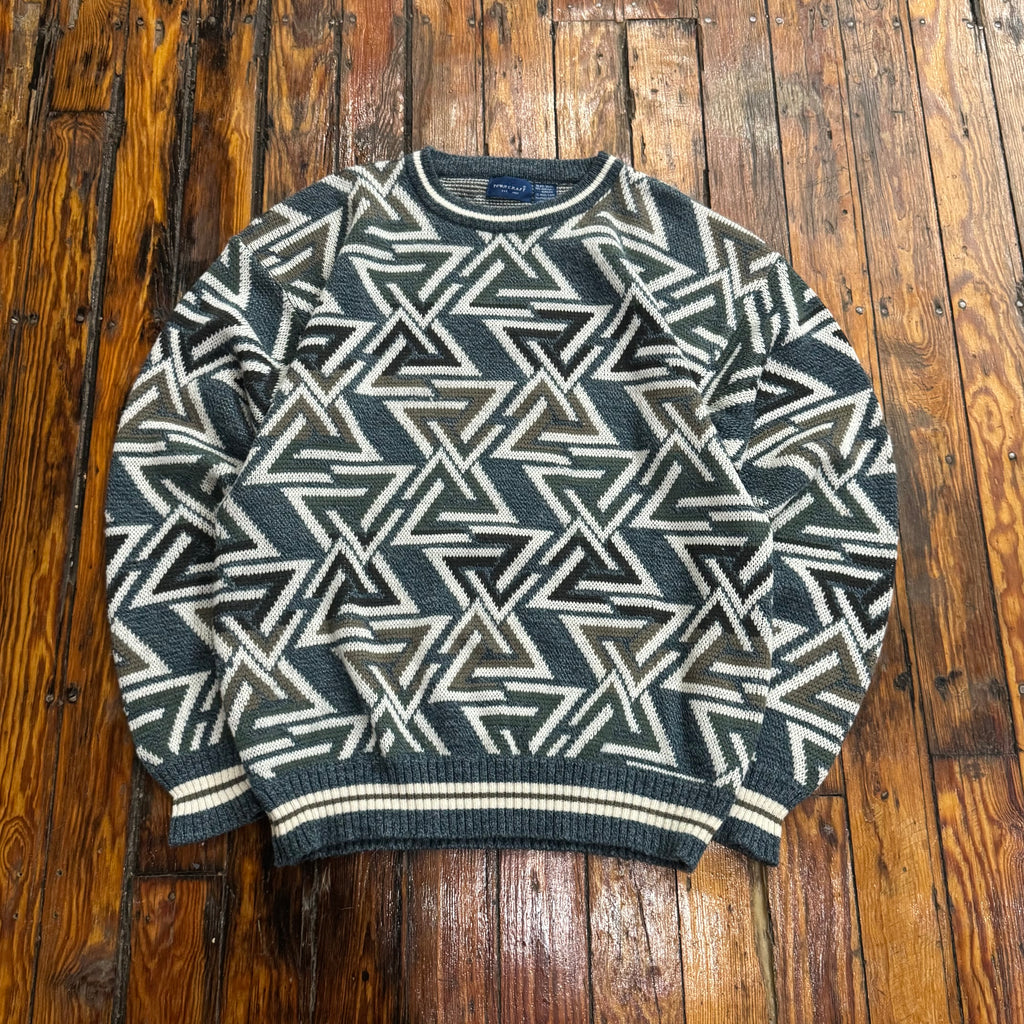 Vintage Towncraft Pattered Sweater Sz XL