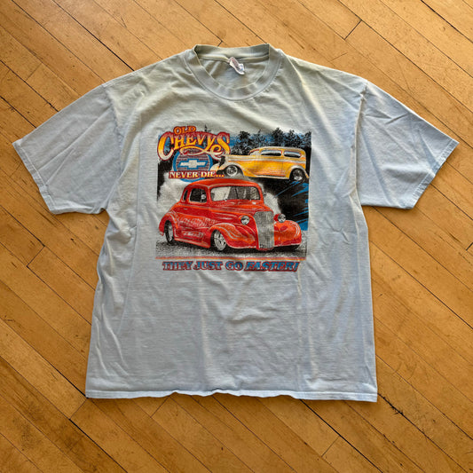 Vintage Chevy Old Cars Never Die T-shirt Sz XL