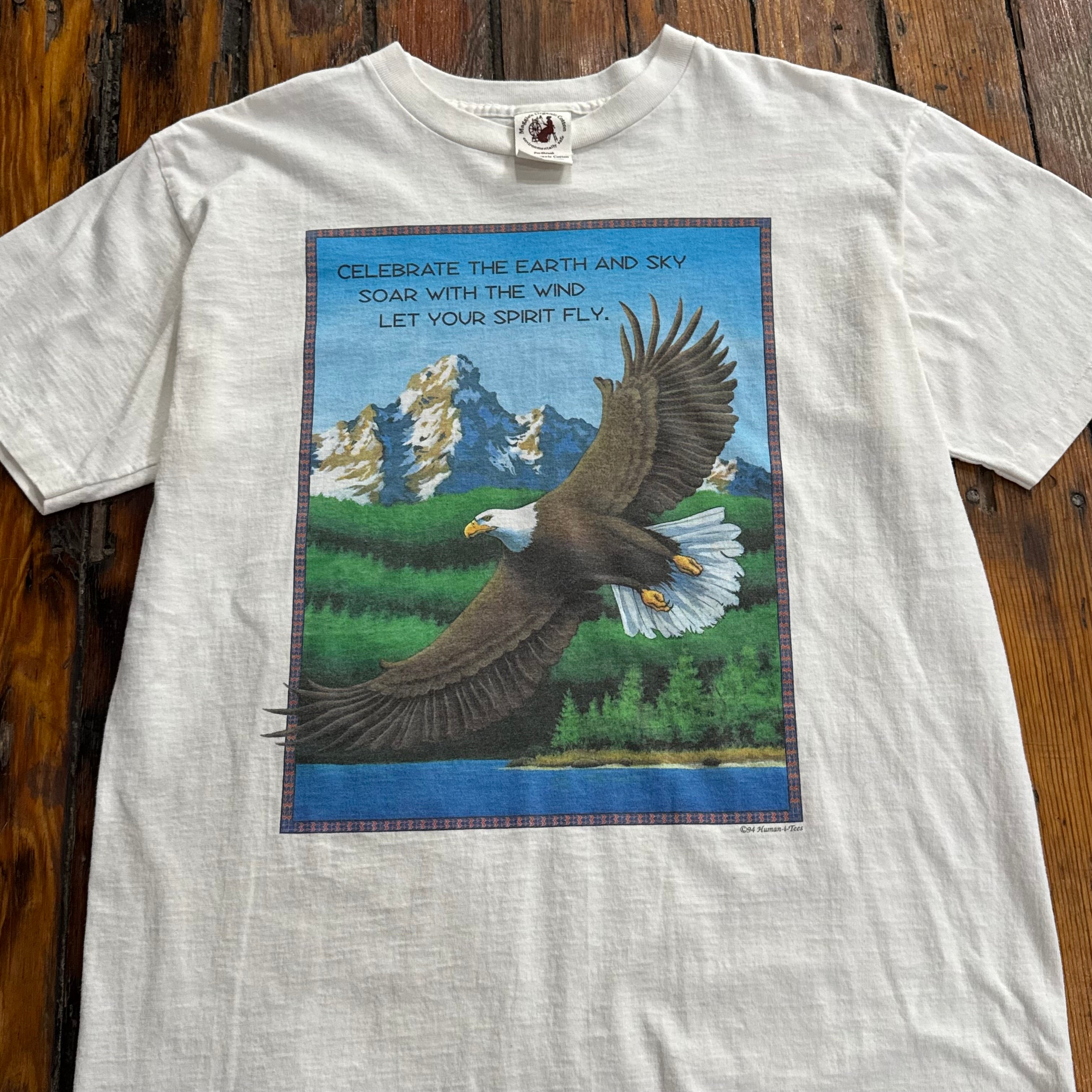 Vintage Celebrate the Earth & Fly Eagle T-shirt Sz L