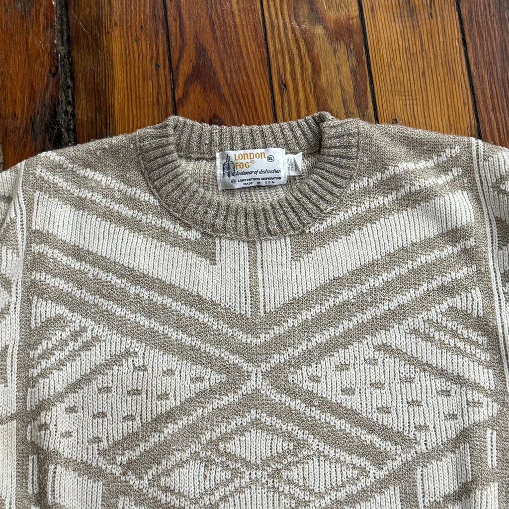 Vintage London Fog Knitted Sweater Sz XL