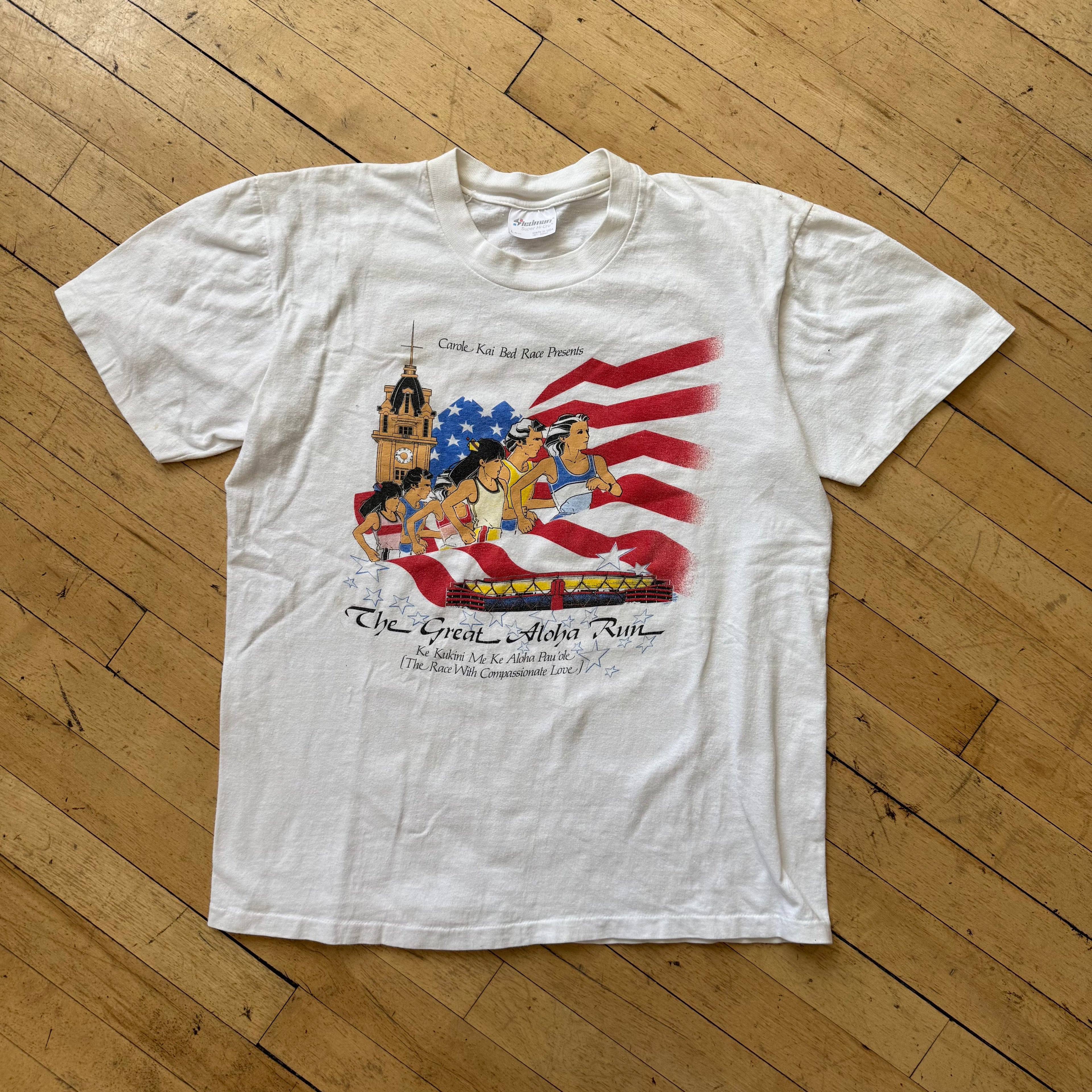 Vintage The Great Aloha Run T-shirt Sz M