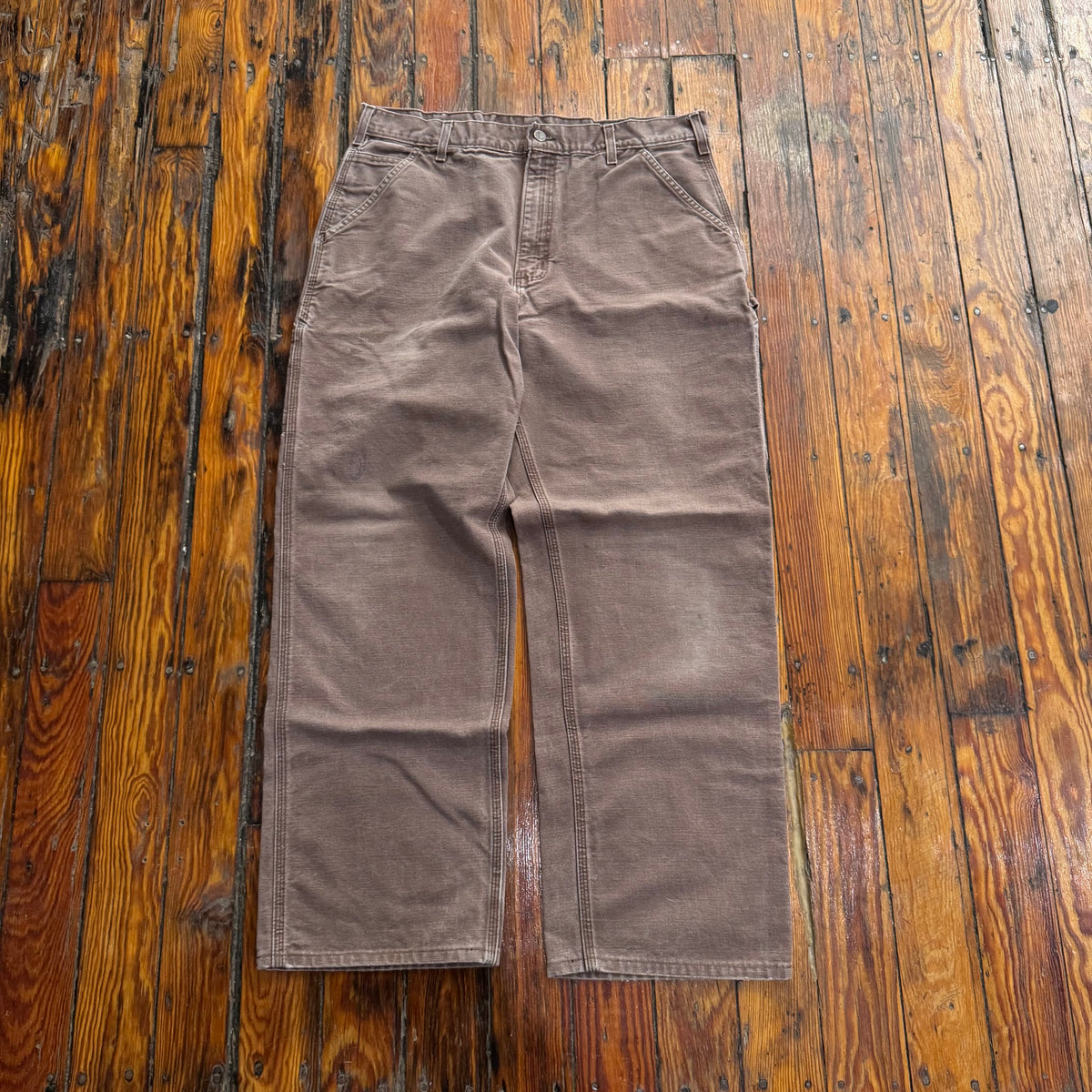 Vintage Faded Brown Carhartt Denim Jeans Sz 36