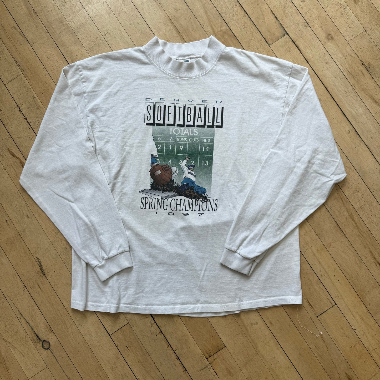 Vintage 97’ Denver Softball Champions Long Sleeve T-shirt Sz XL