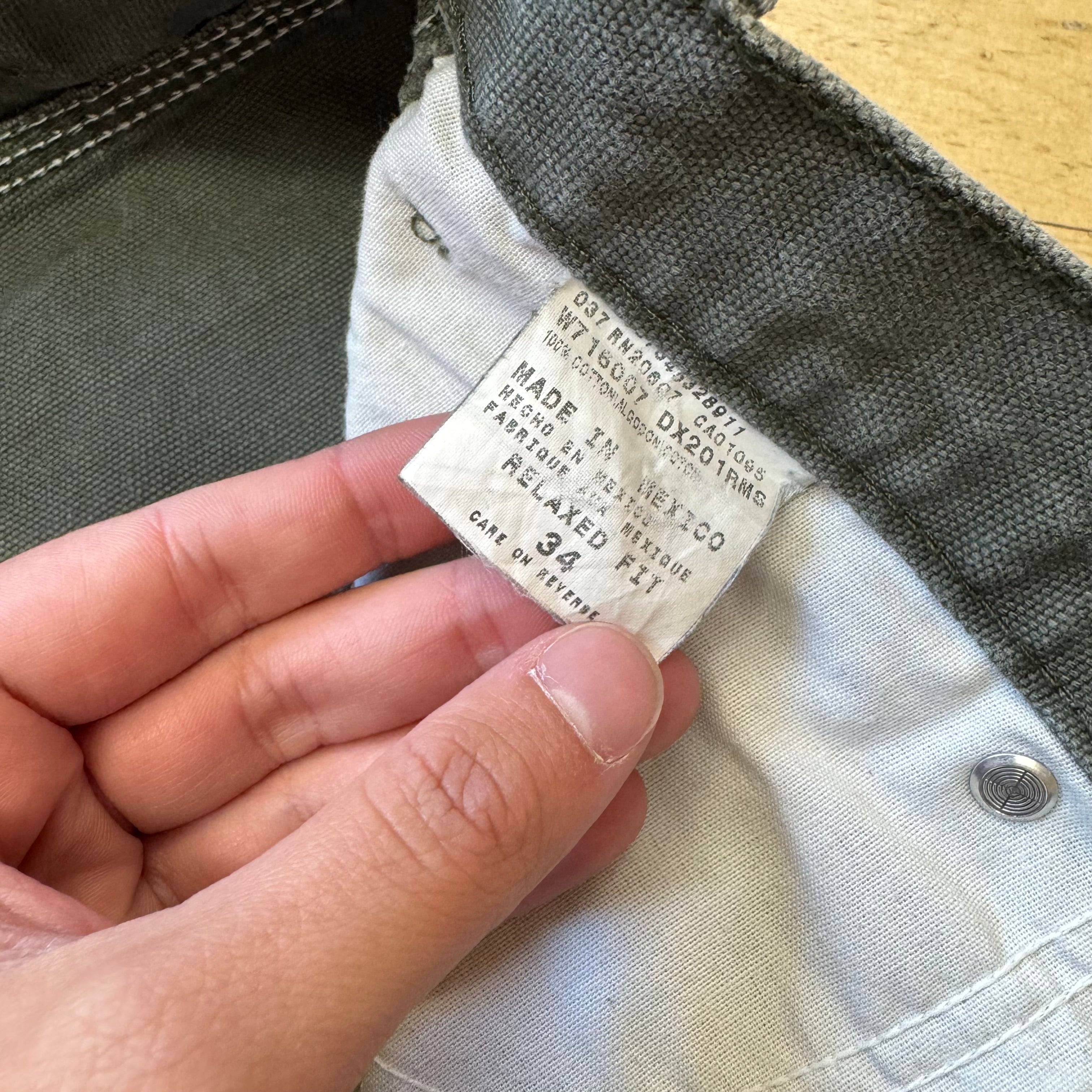 Vintage Olive Dickies Denim Jean Shorts Sz 34