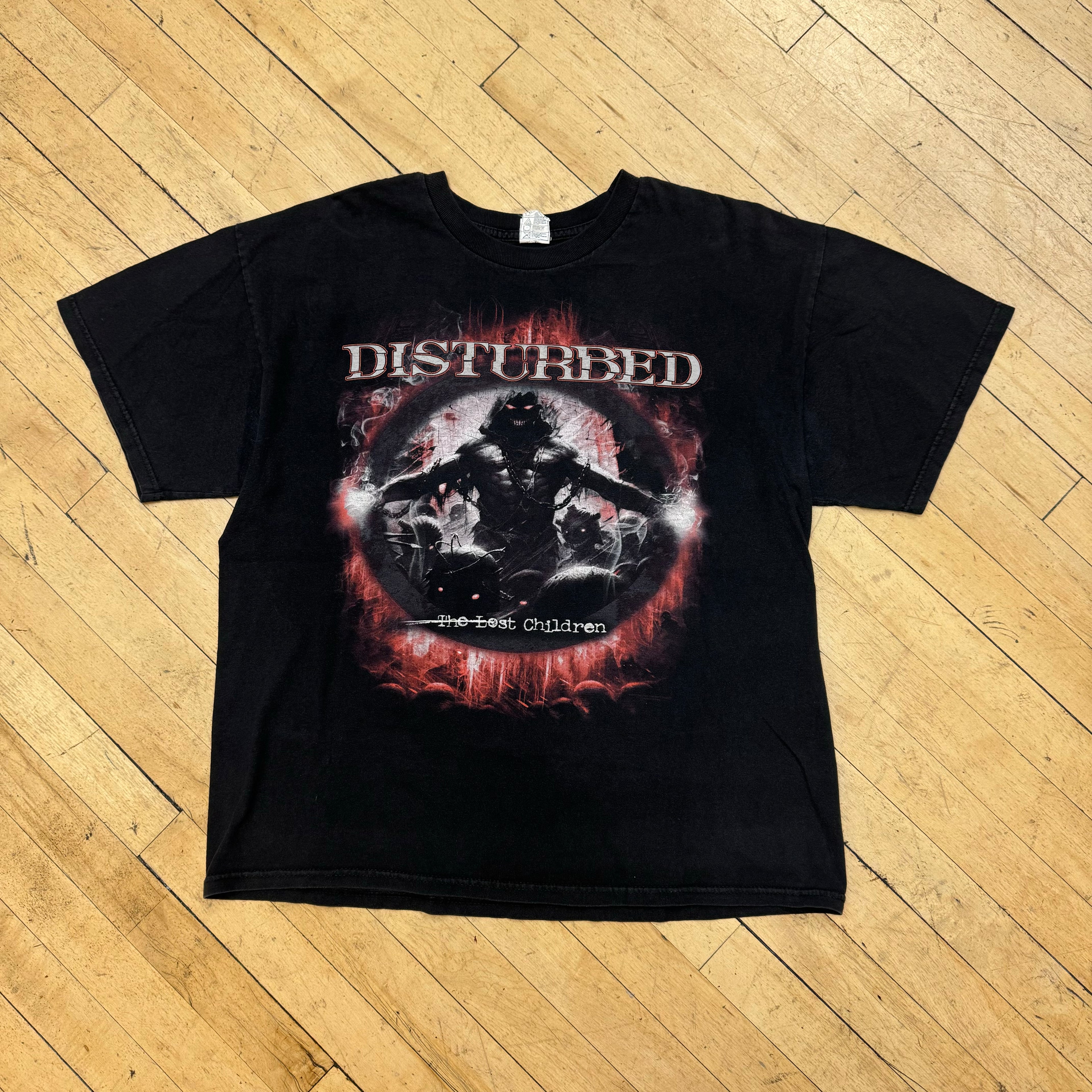 Y2K Disturbed Band T-shirt Sz XL