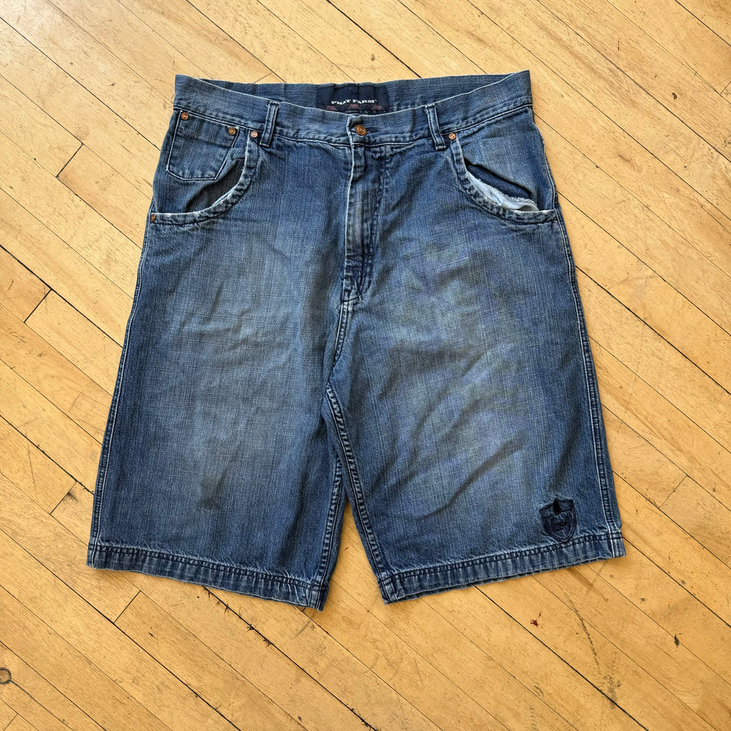 Y2K Phat Farm Denim Jean Shorts Sz 36