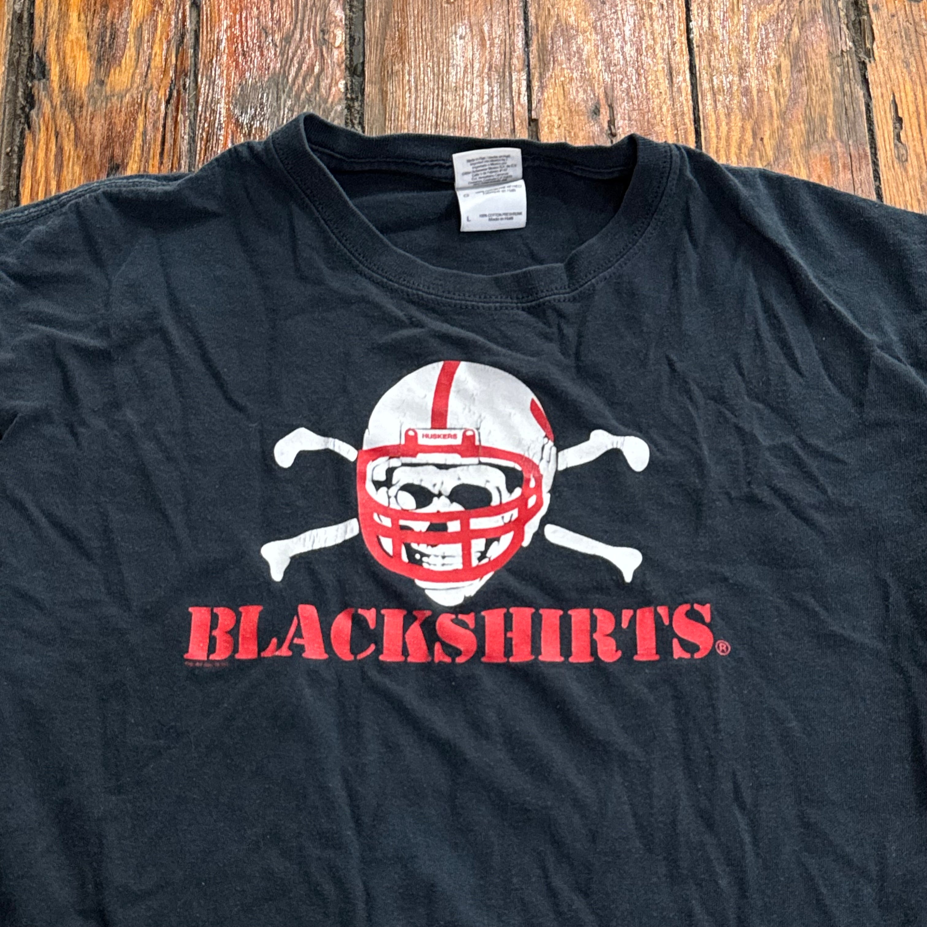 Nebraska Huskers BlackShirts T-shirt Sz L