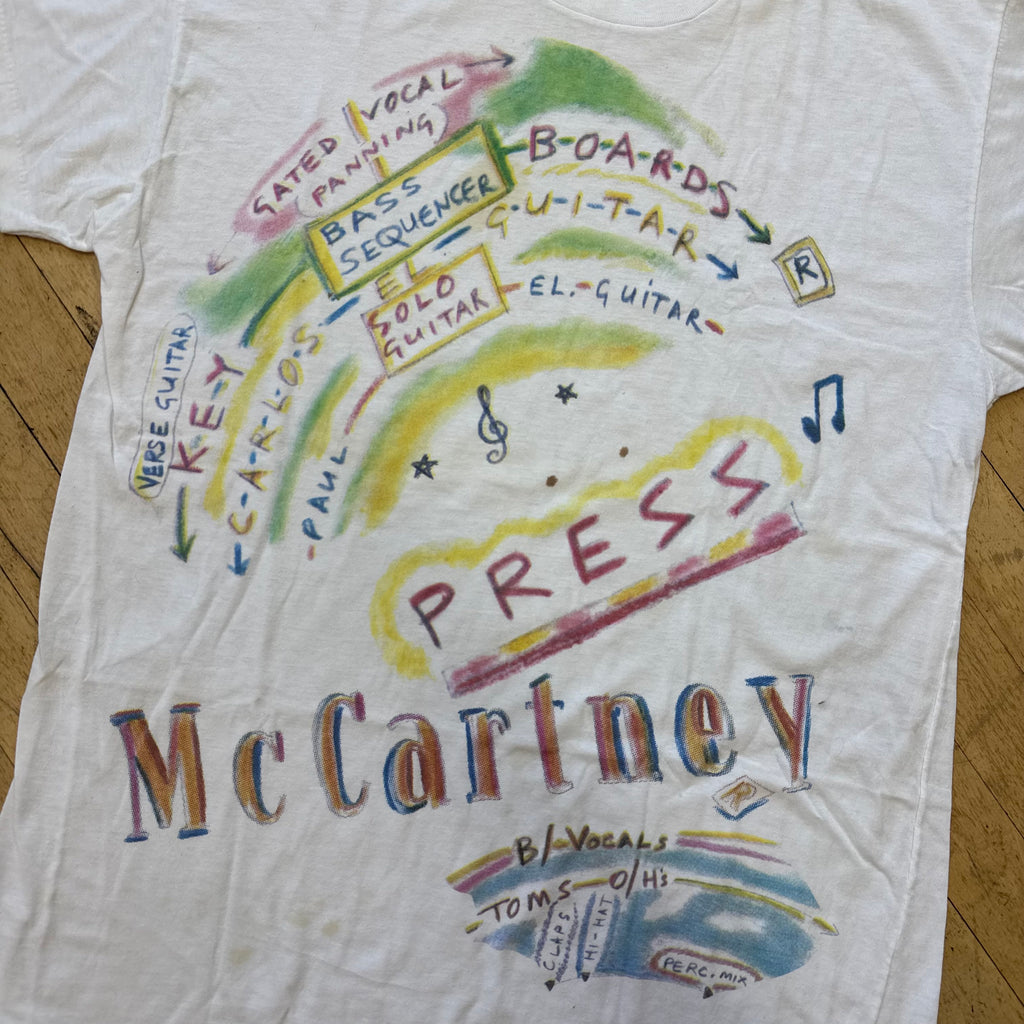 Vintage Paul McCartney Press to Play Promo T-shirt Sz L