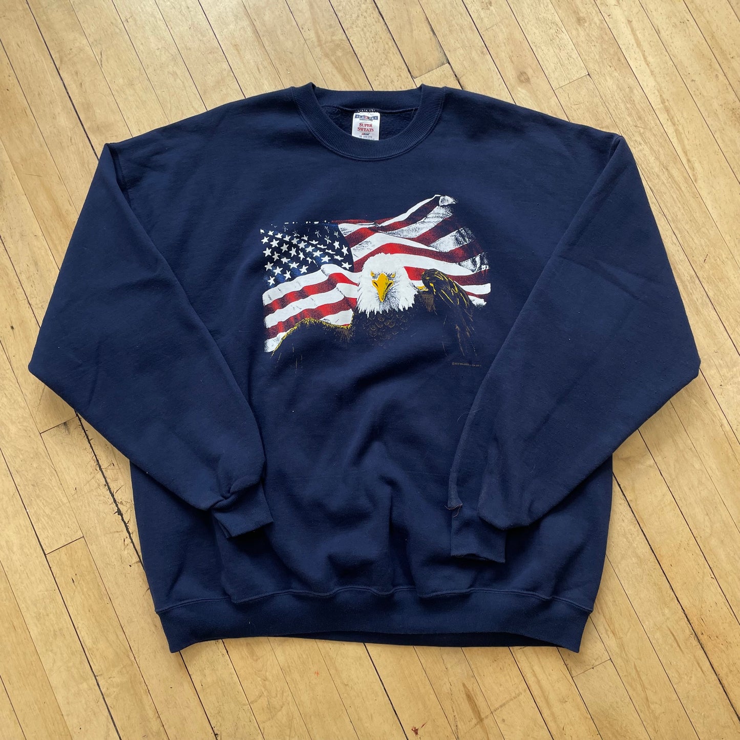 Vintage American Flag x Eagle Crewneck Sz XXL