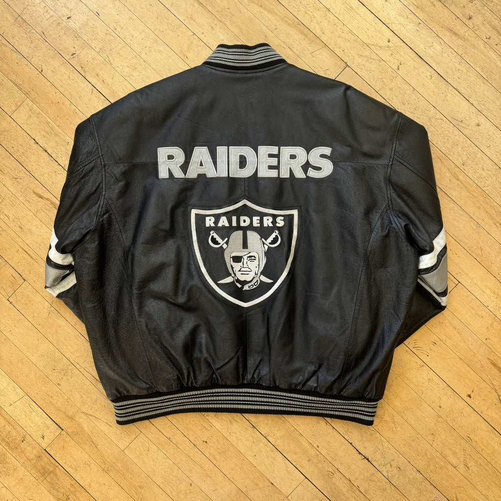 Vintage Oakland Raiders Carl Banks G-III Embroidered Jacket Sz XXL