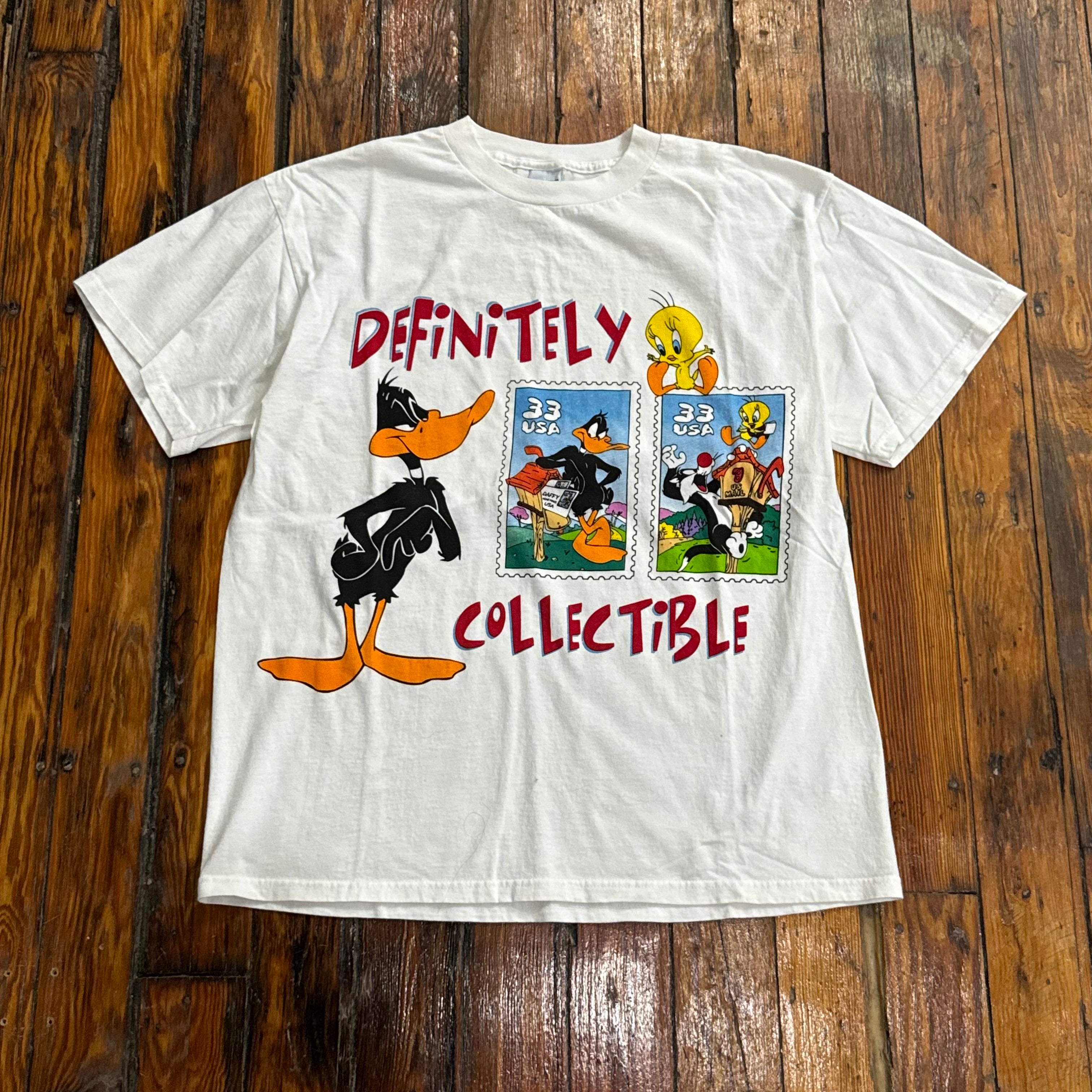 Vintage Looney Tunes Postage Stamp T-shirt Sz L