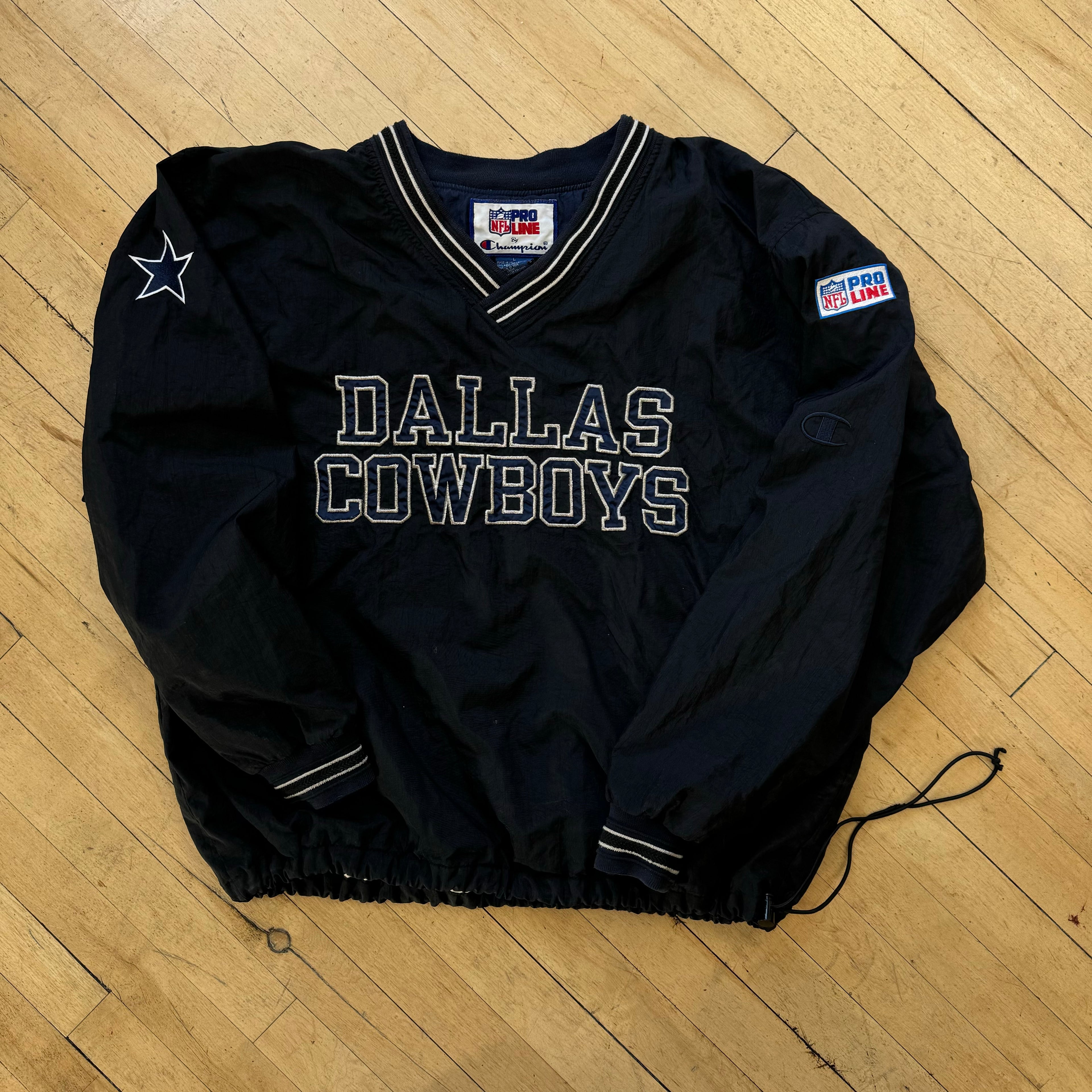 Vintage ProPlayer Champion Dallas Cowboys Pullover Jacket Sz L