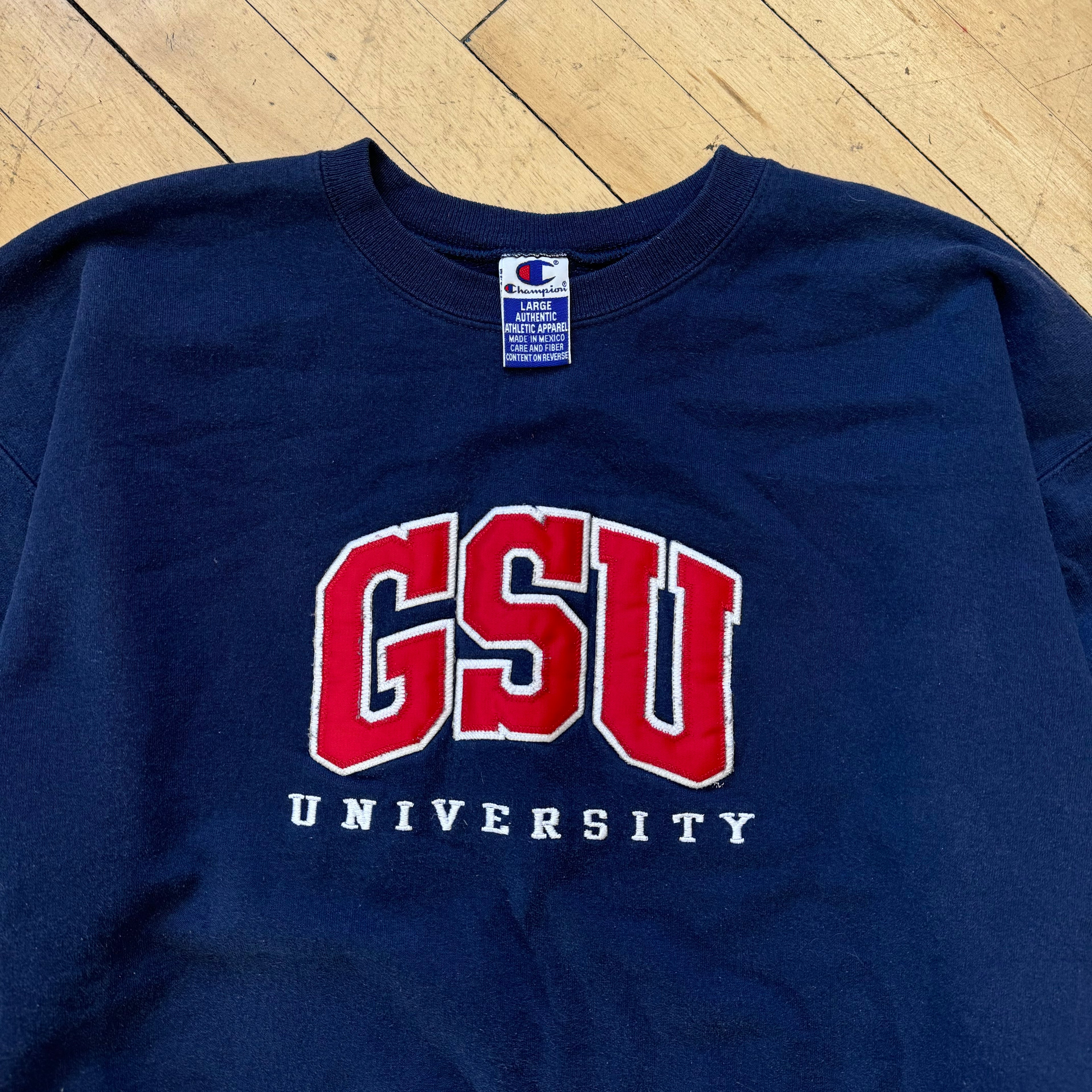 Vintage Champion GSU University CrewNeck Sz L
