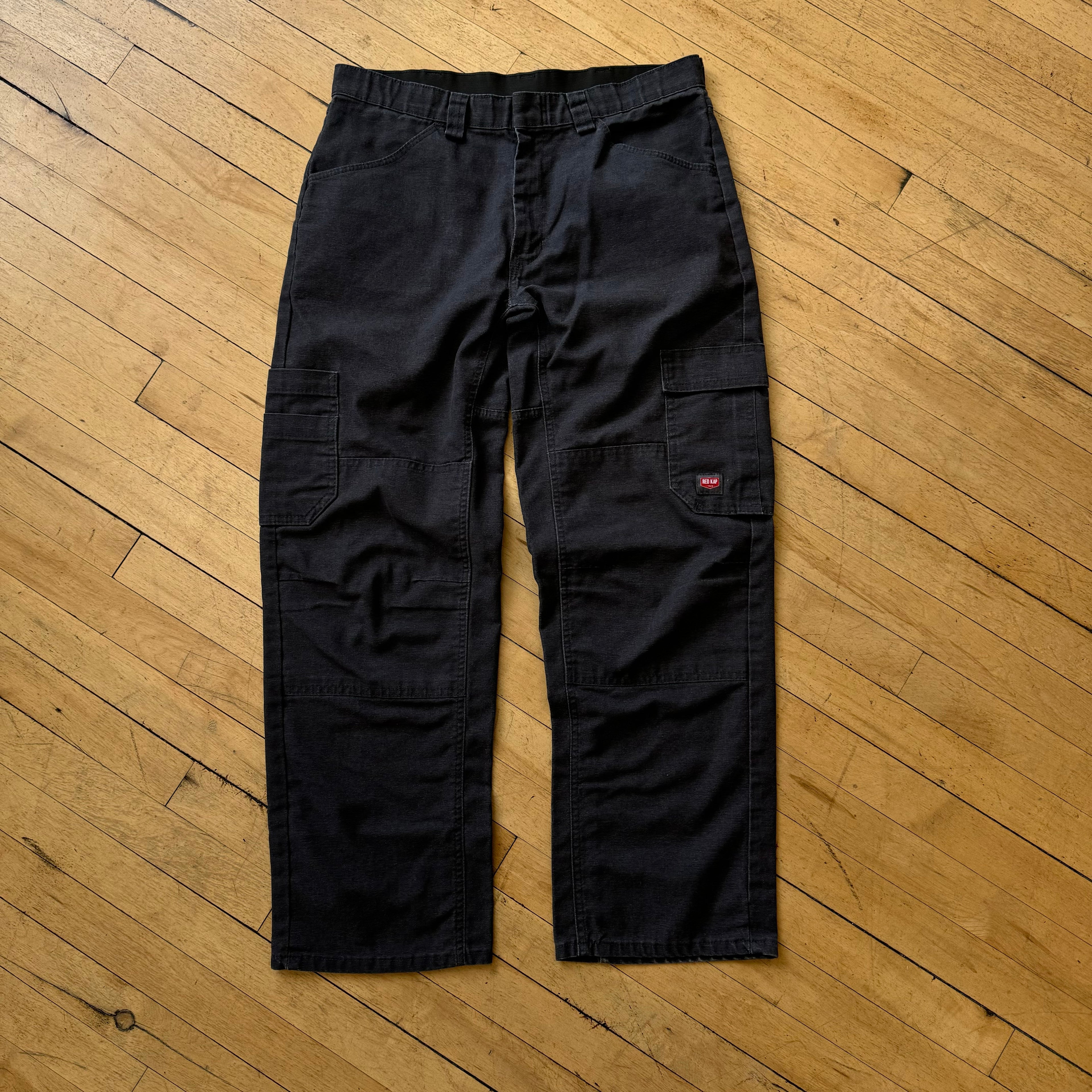 Vintage Red Cap Grey Cargo Pants Sz 34x31