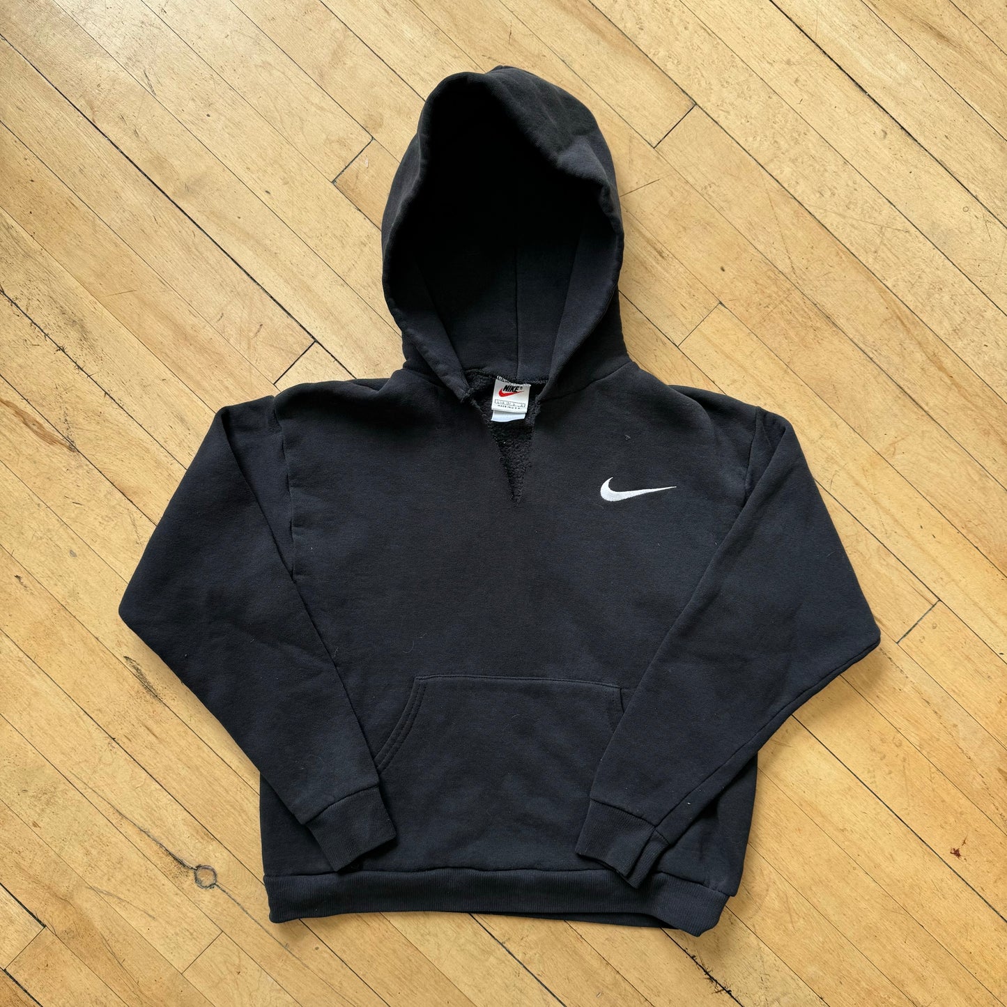 Vintage Nike Simple Swoosh Hoodie Sz YTH L