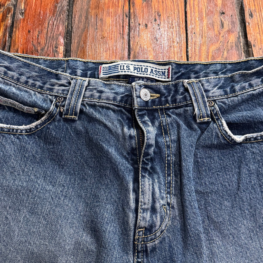 Y2K US Polo ASSN Denim Jean shorts Sz 34
