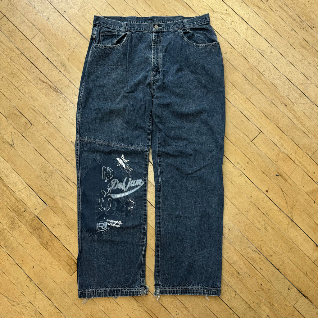 Y2K Def Jam Denim Jeans Sz 38x34