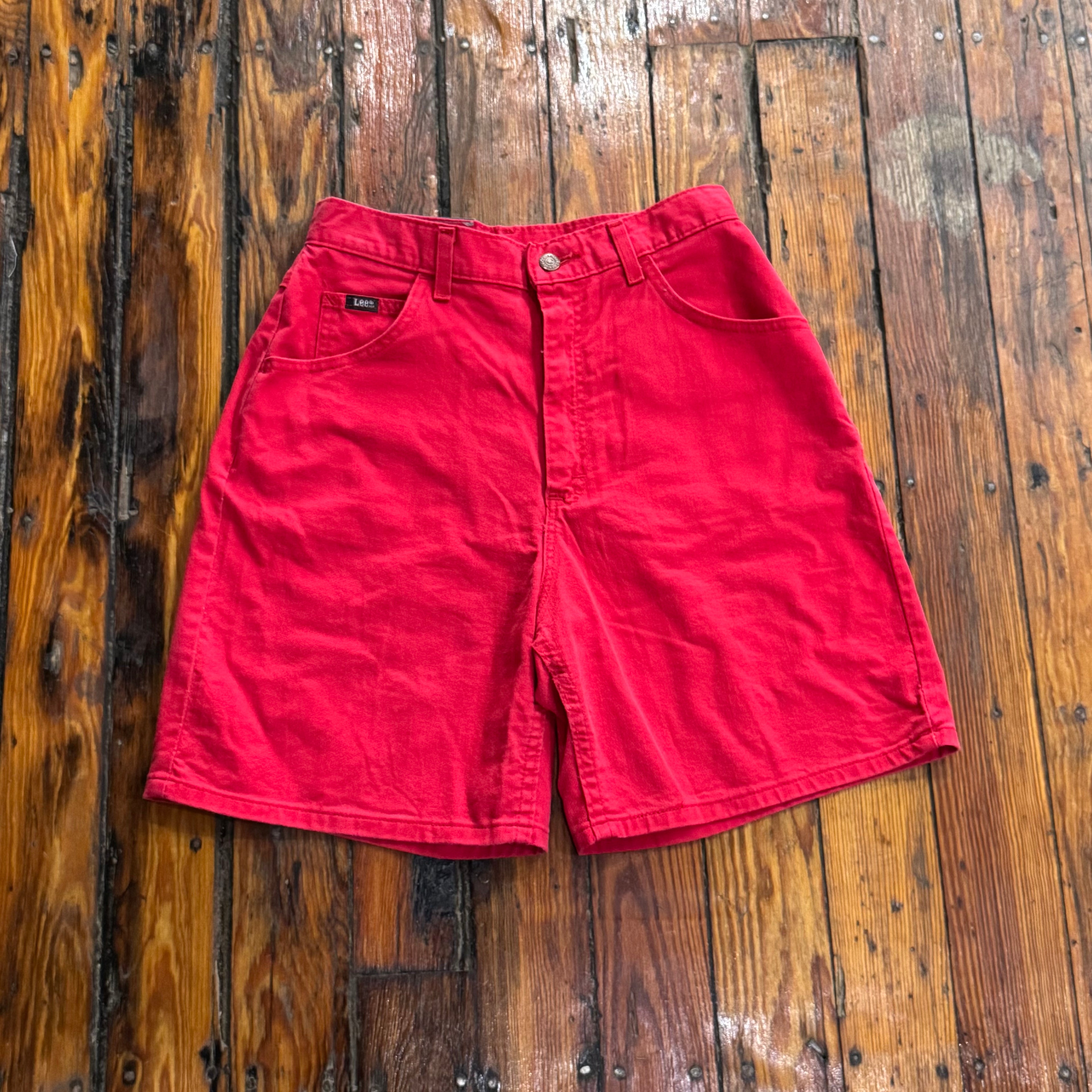 Vintage Red Lee Denim Jean Shorts Sz 10