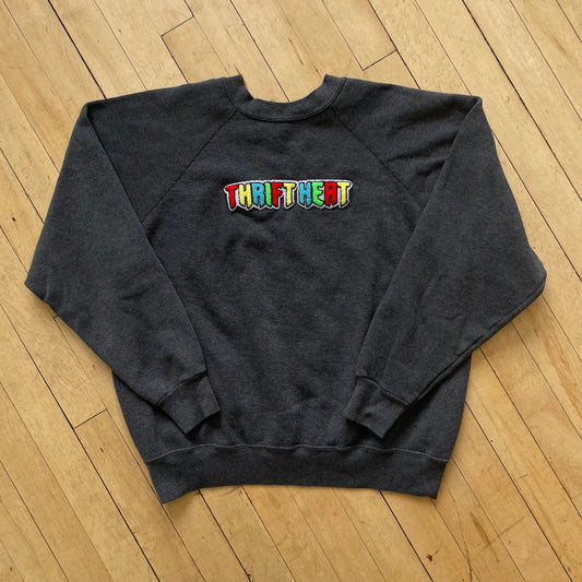 Vintage 1/1 Thrift Heat Patch Crewneck Sz S