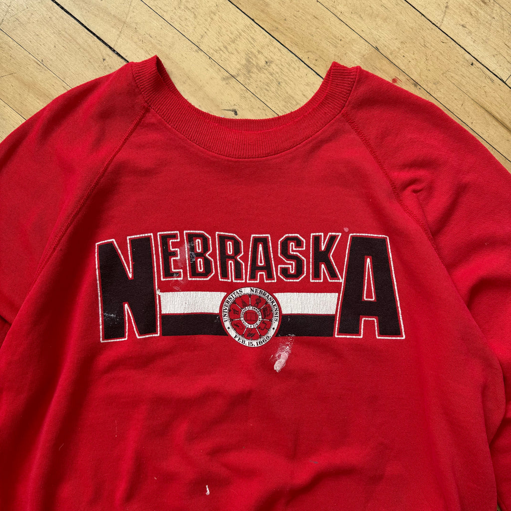 Vintage Nebraska 3/4 Sleeve Crewneck Sz S