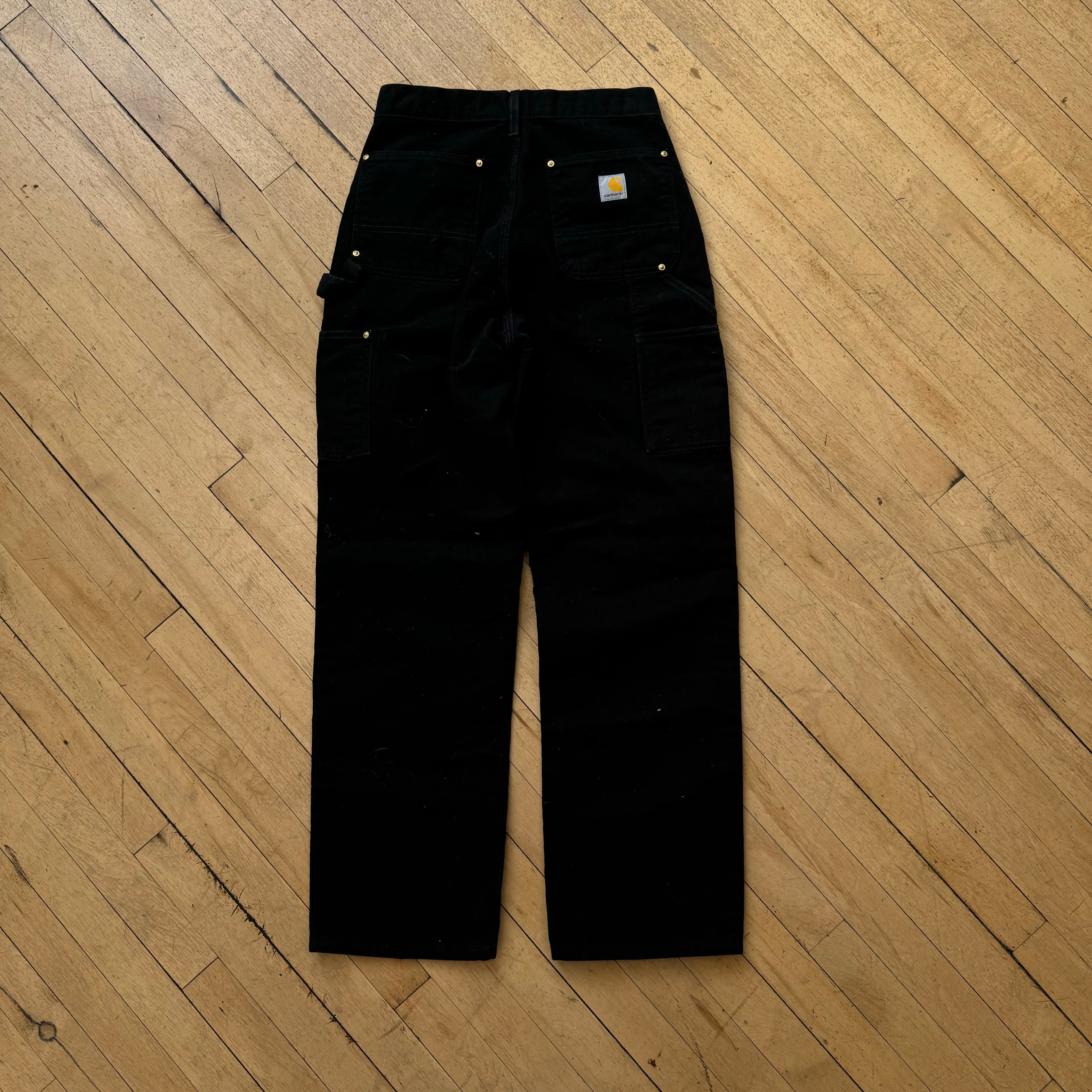 Black Carhartt Double Knee denim Jeans Sz 29x32
