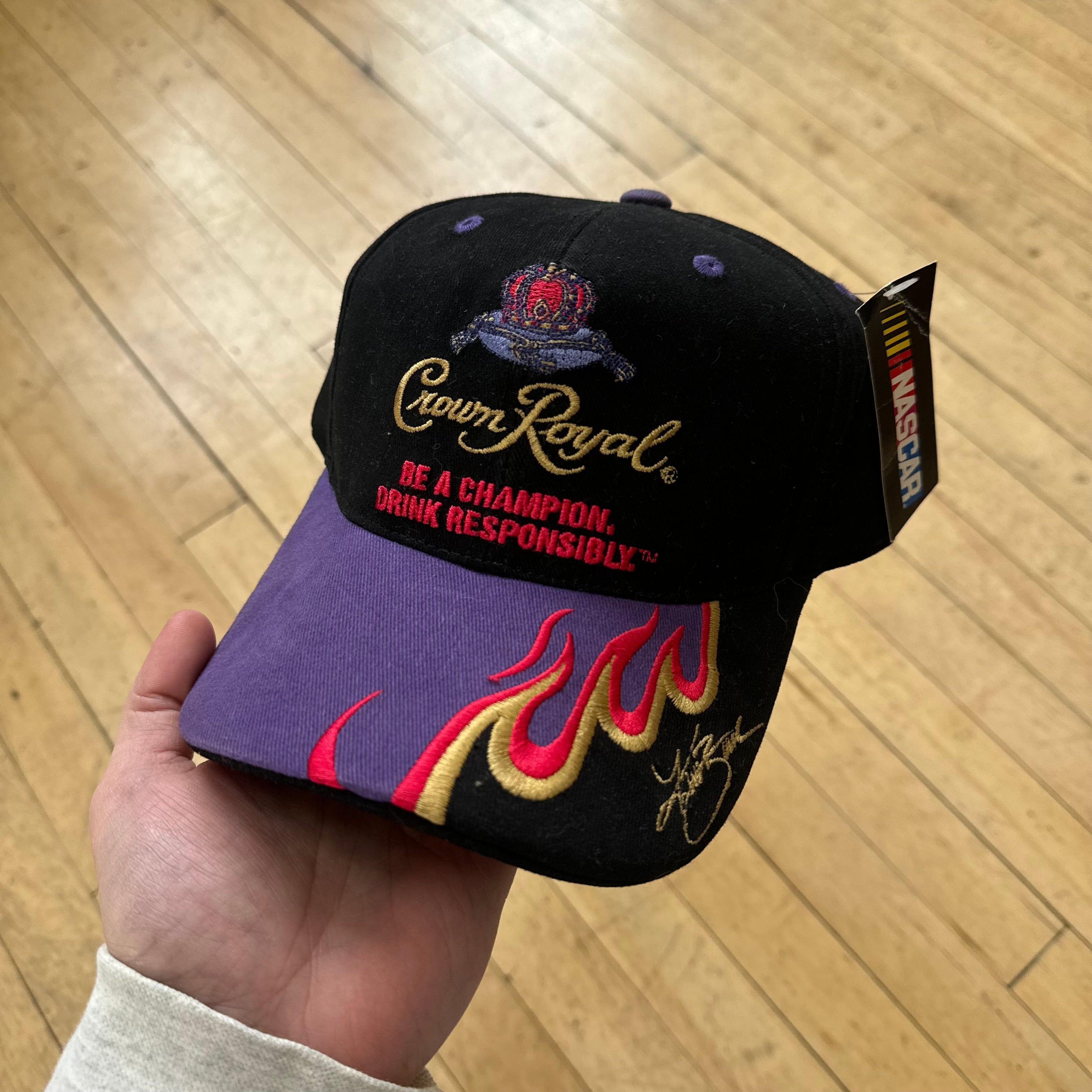 Vintage Crown Royal Nascar StrapBack Hat New