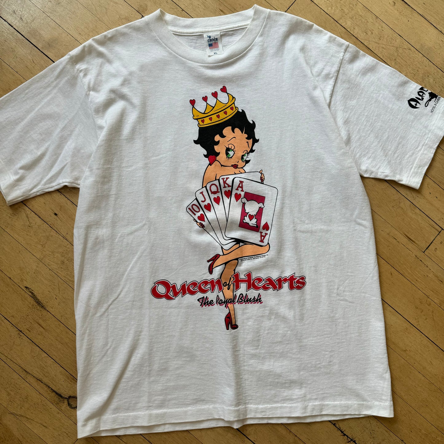 Vintage Betty Boop Queen Of Hearts T-shirt Sz XL