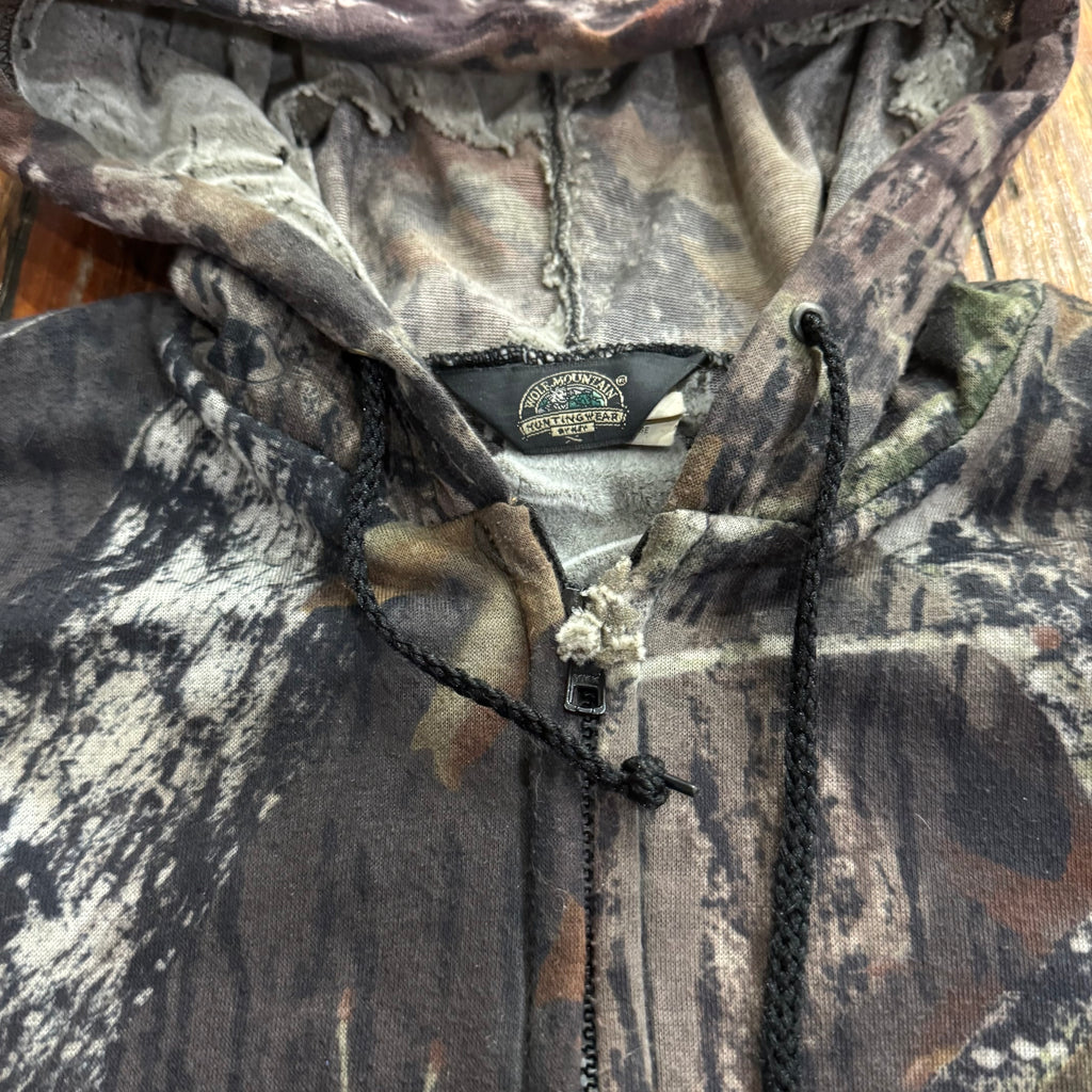 Vintage Camo Zip-Up Hoodie Sz XL