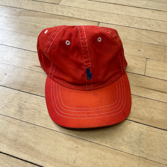 Vintage Orange Polo Strapback Hat