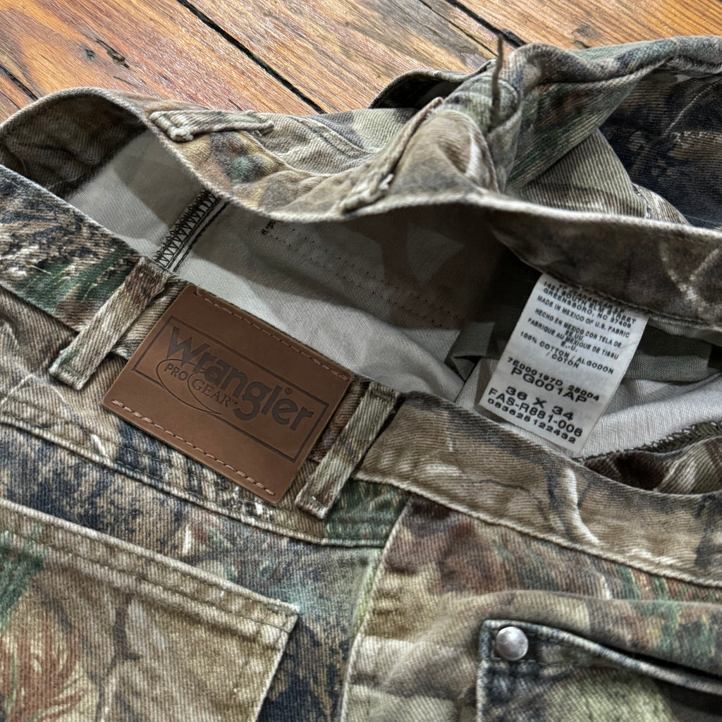 Vintage Wrangler Camo Denim Jeans Sz 36x34