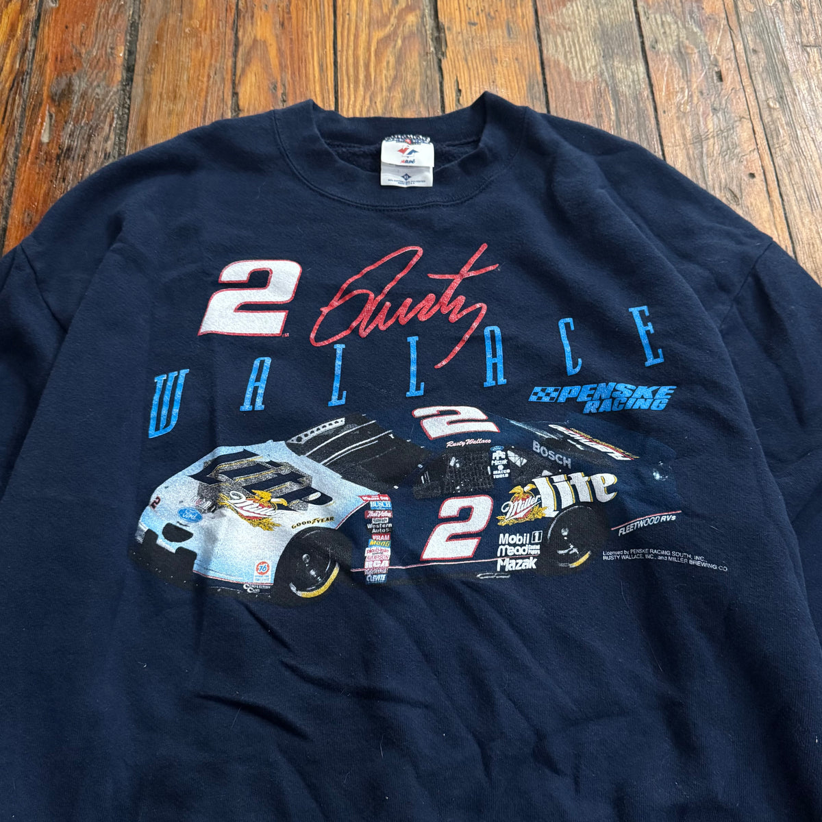 Vintage Rusty Wallace Nascar Crewneck Sz M
