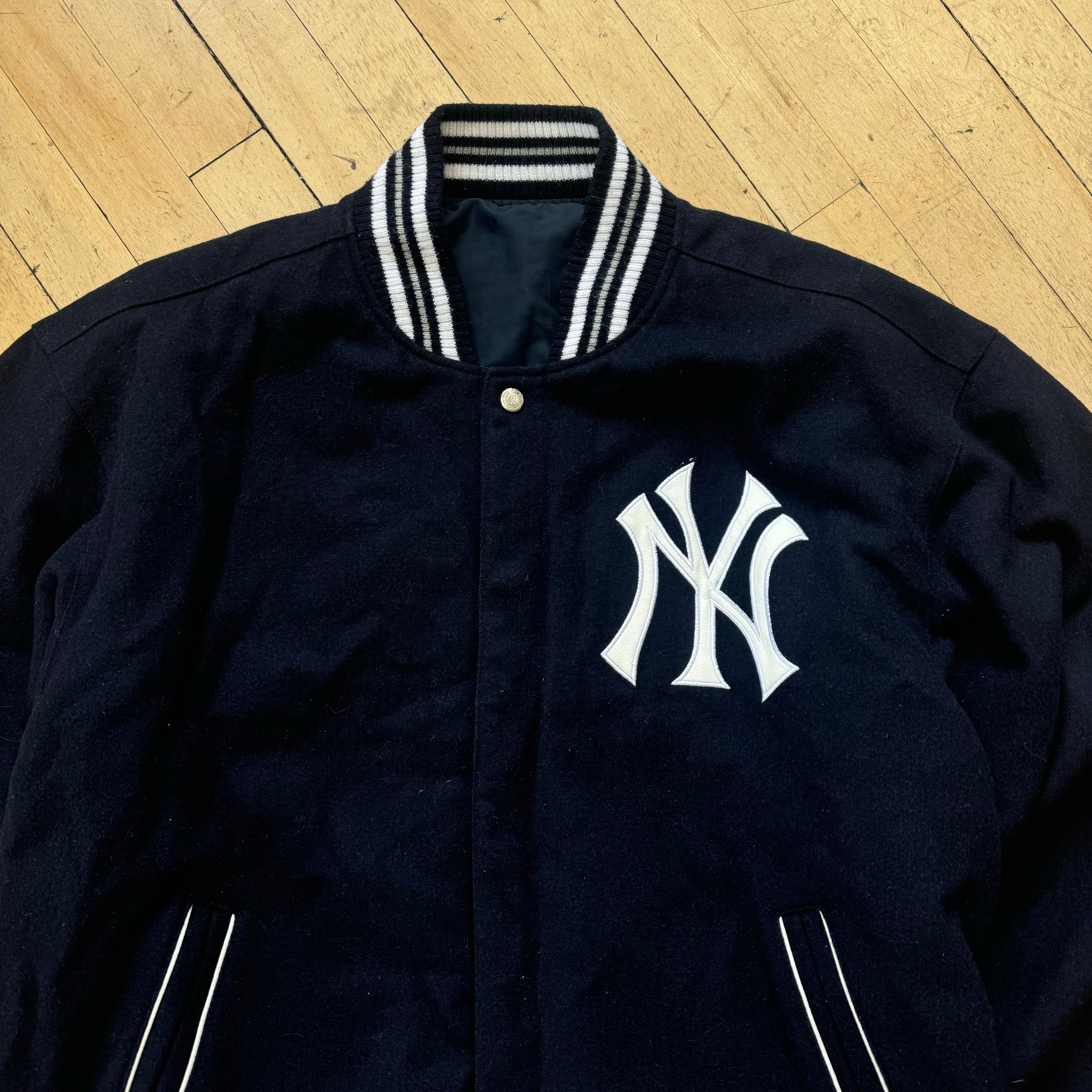 Vintage Jeff Hamilton NY Yankees Reversible Bomber Jacket Sz XXL