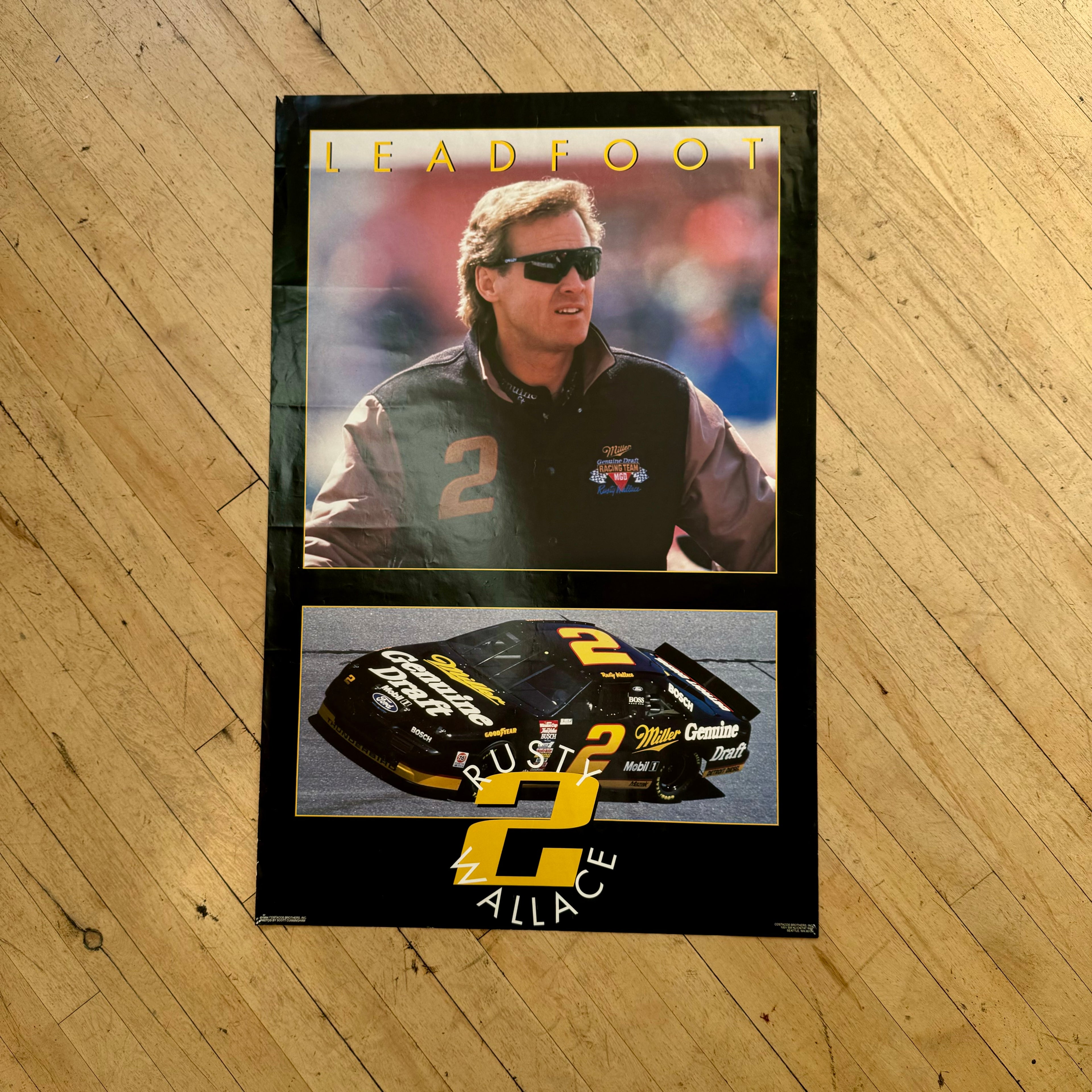 1994 Rusty Wallace LEAD-FOOT Miller Poster